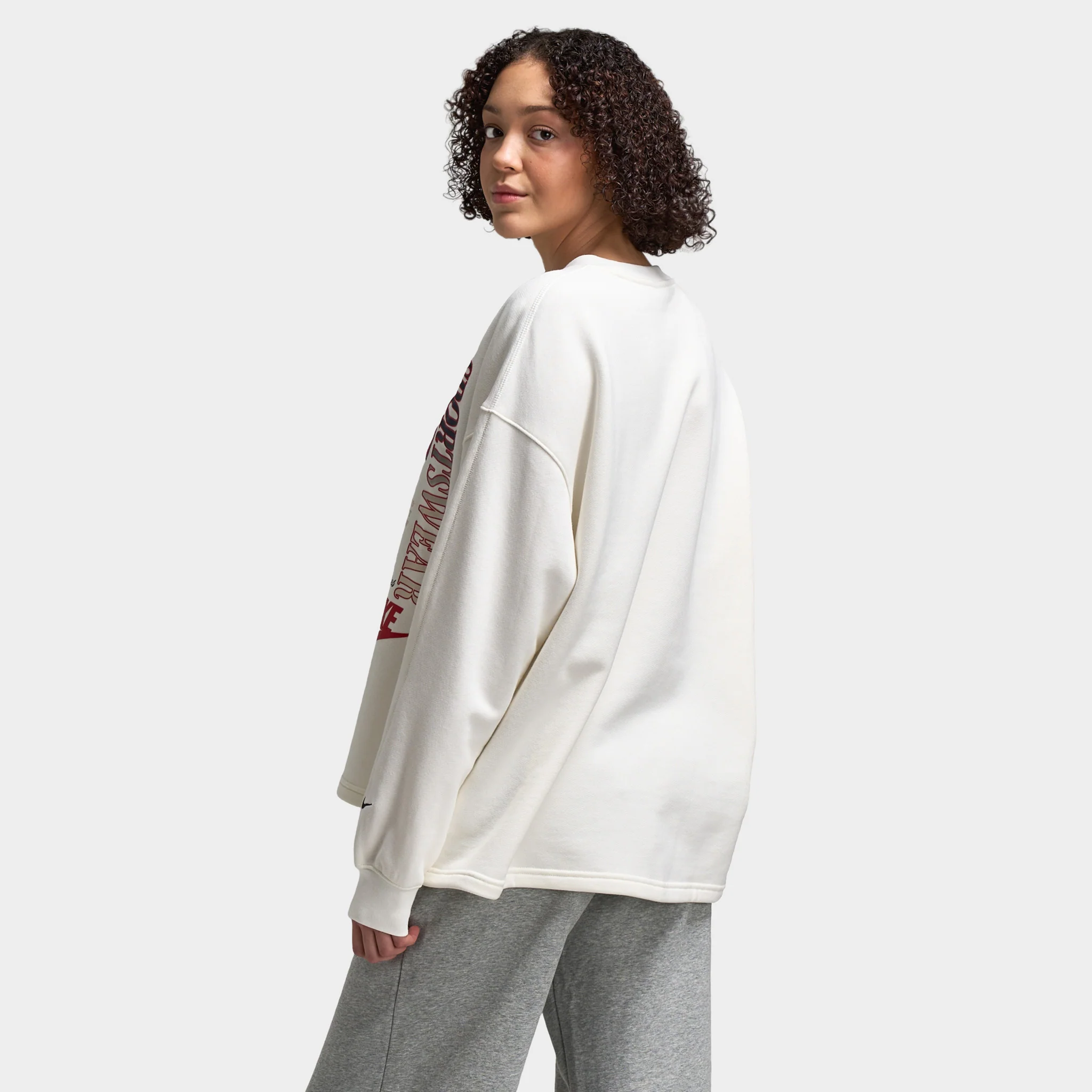 Nike Sportswear Women's Fleece Crewneck Sweatshirt Sail / Black