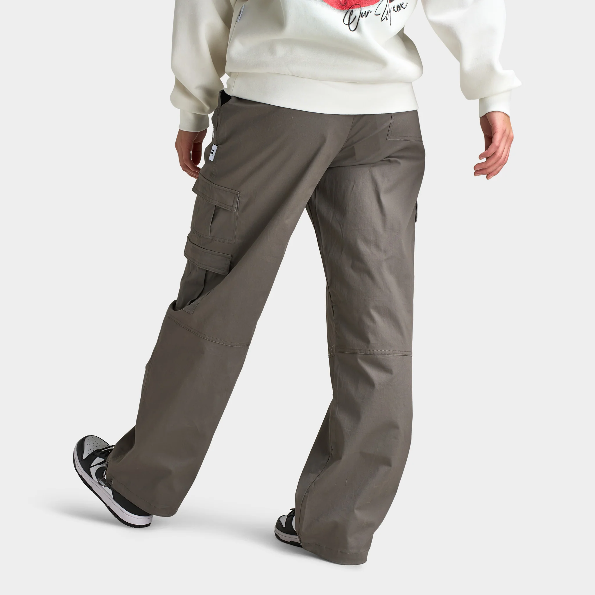 Hoodrich Women's OG Combat Cargo Pants Charcoal Grey / White - Quiet Grey