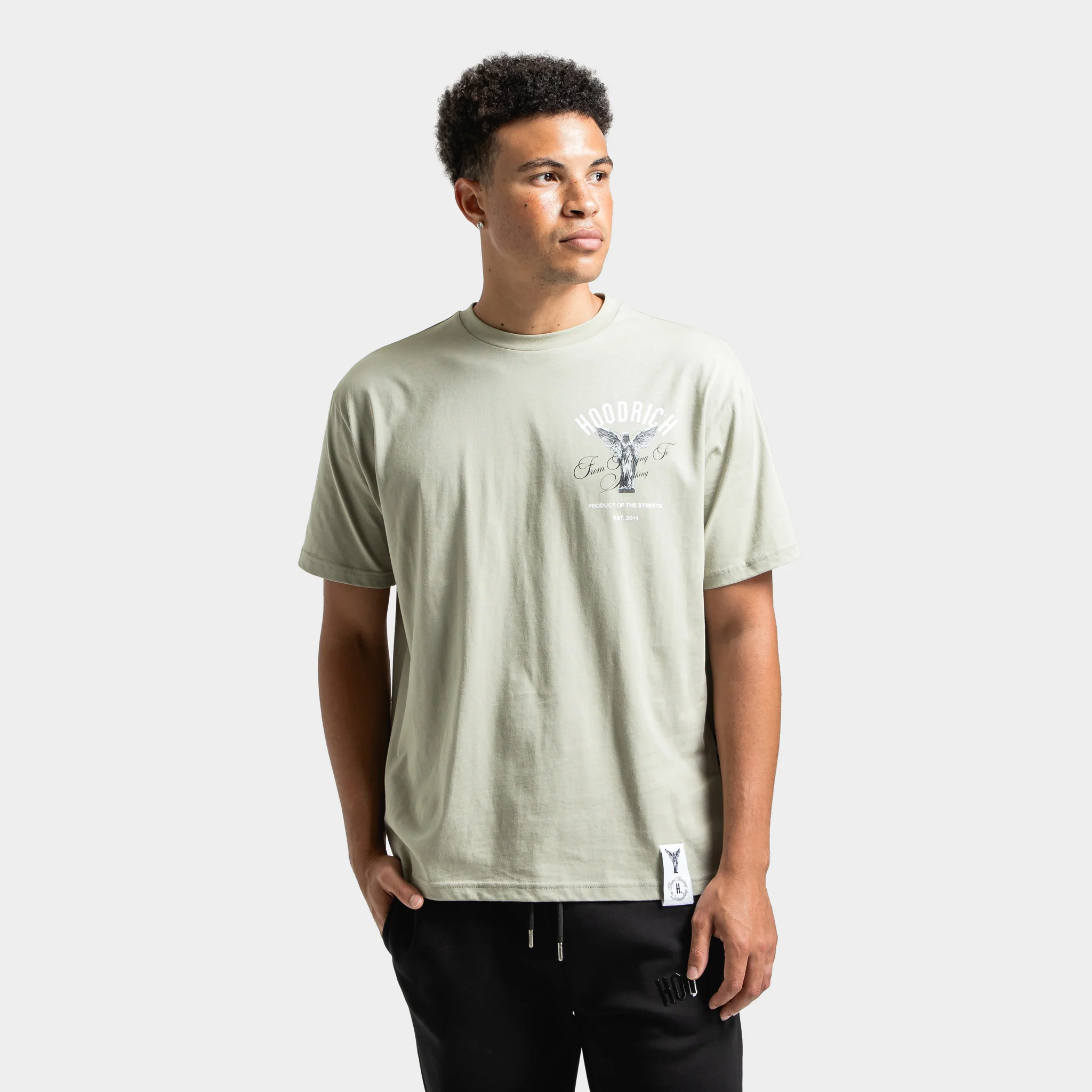 Hoodrich Vital T-Shirt Abbey Stone / White - Black