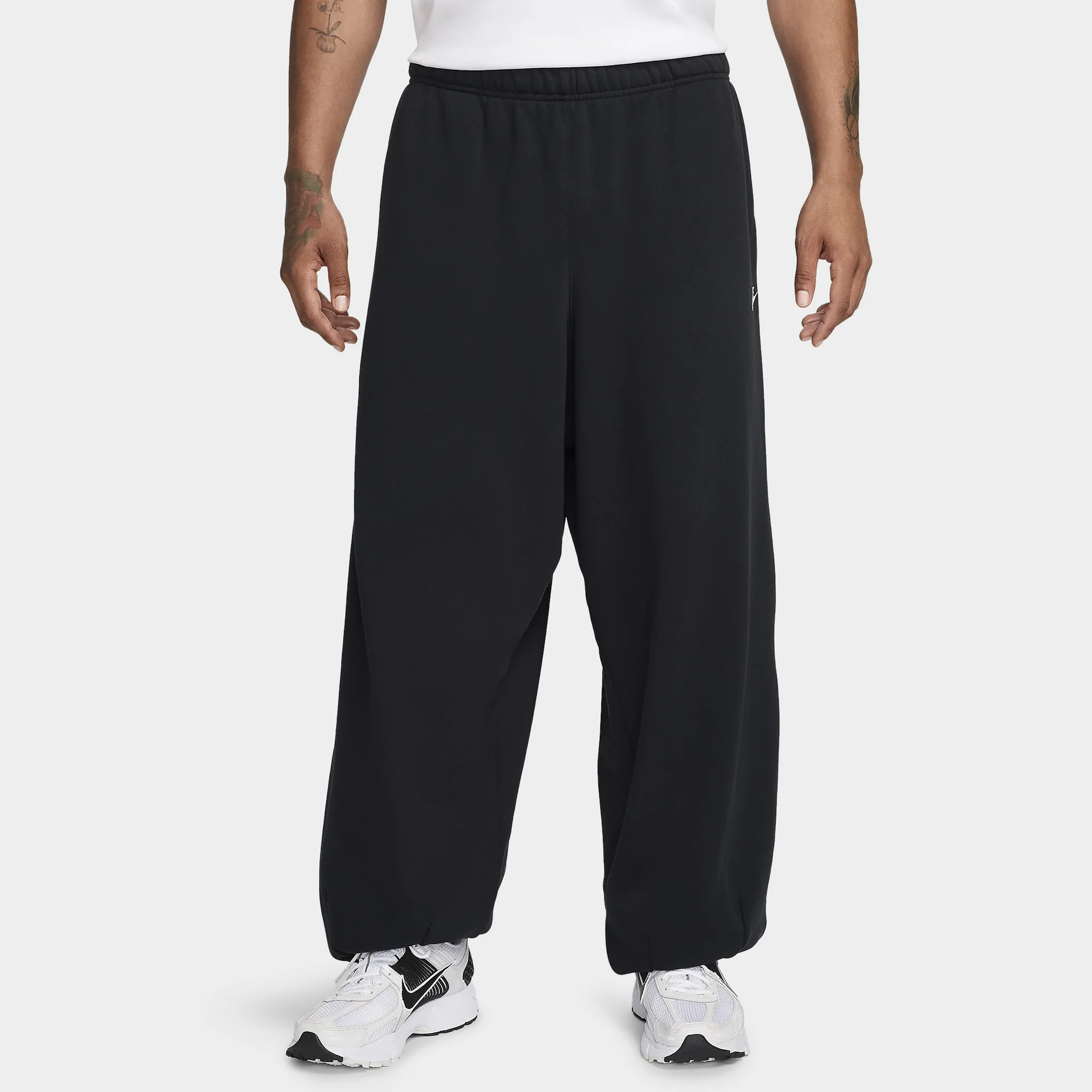Nike Club Fleece French Terry Oversized Pants Black / White