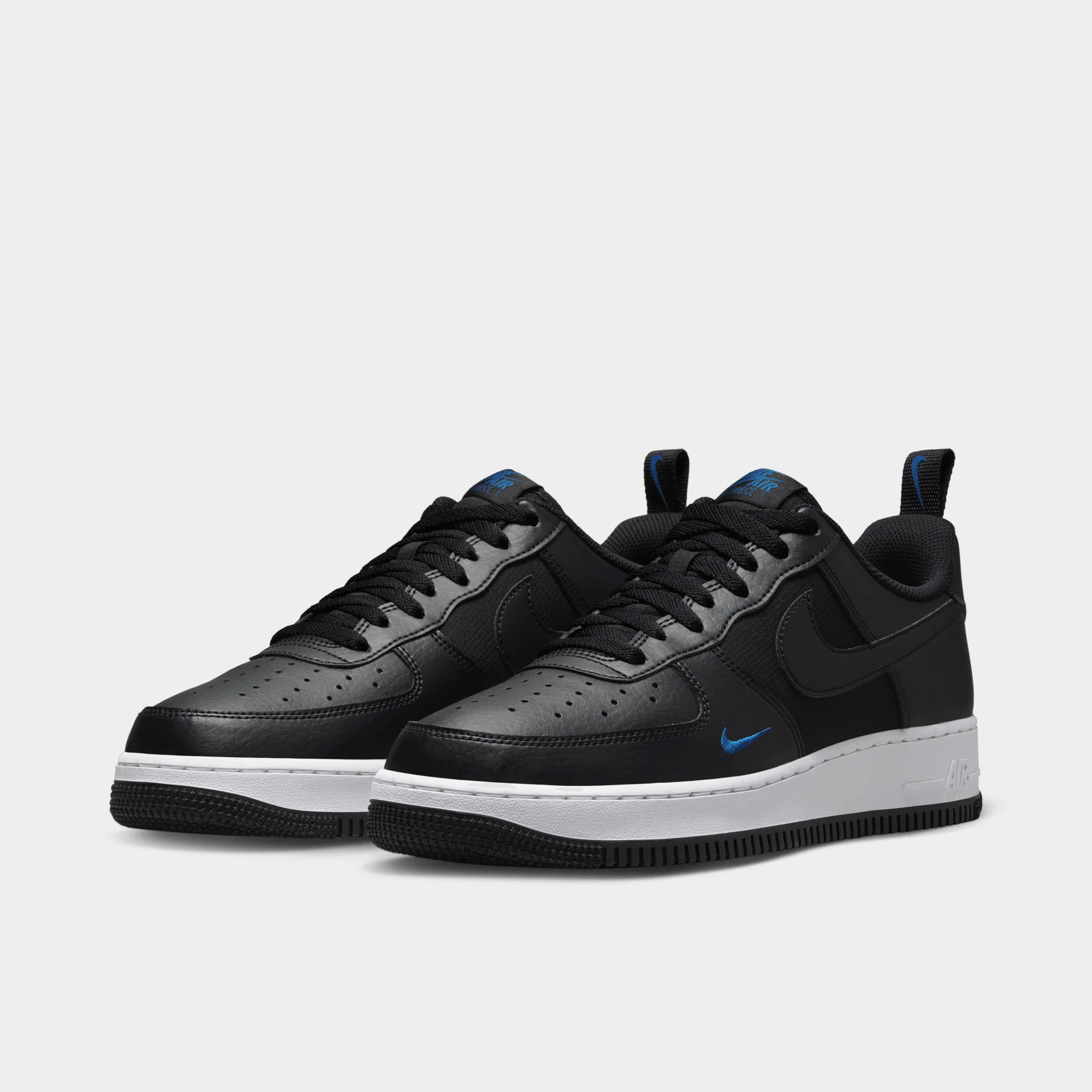 Nike Air Force 1 '07 Black / Black - Court Blue