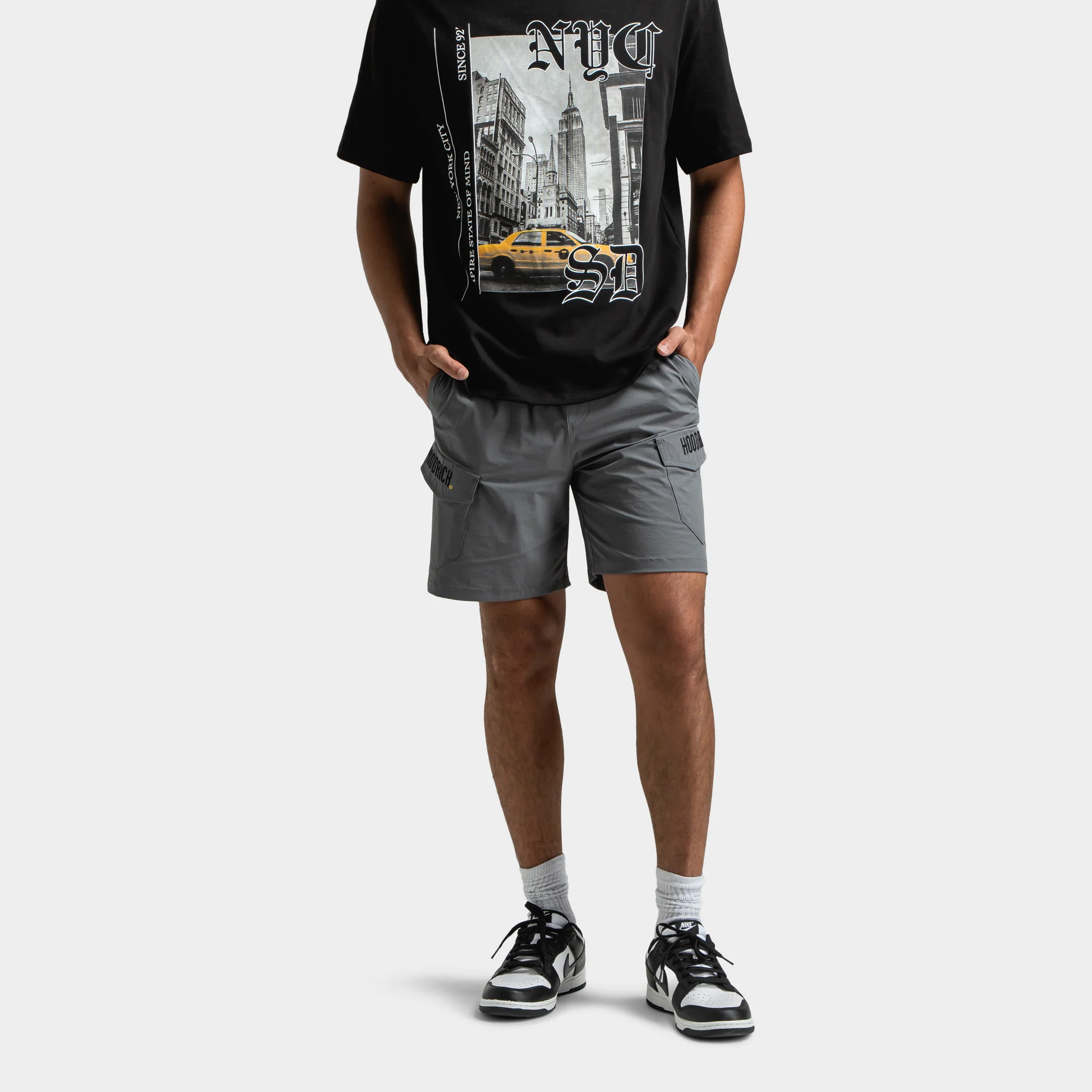 Hoodrich District Woven Cargo Shorts Lava Smoke / Black - Lychee