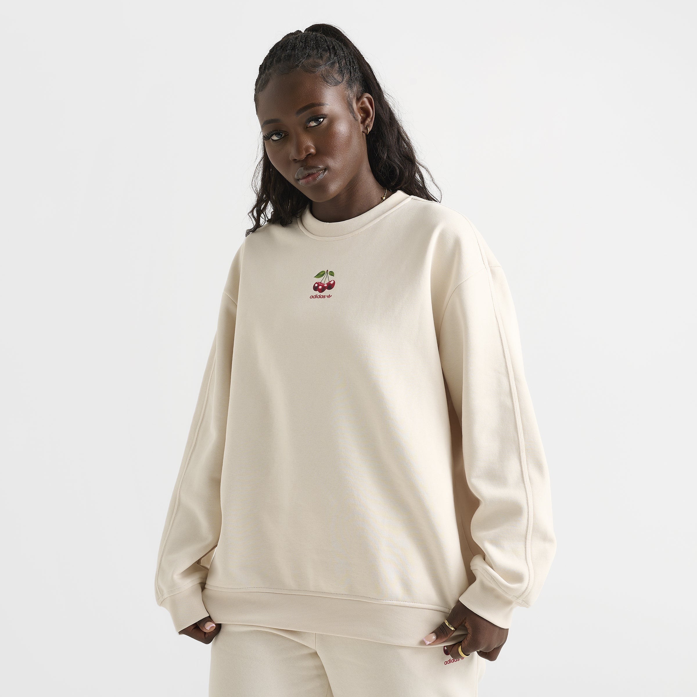 adidas Women's Cherry Crewneck / Wonder White