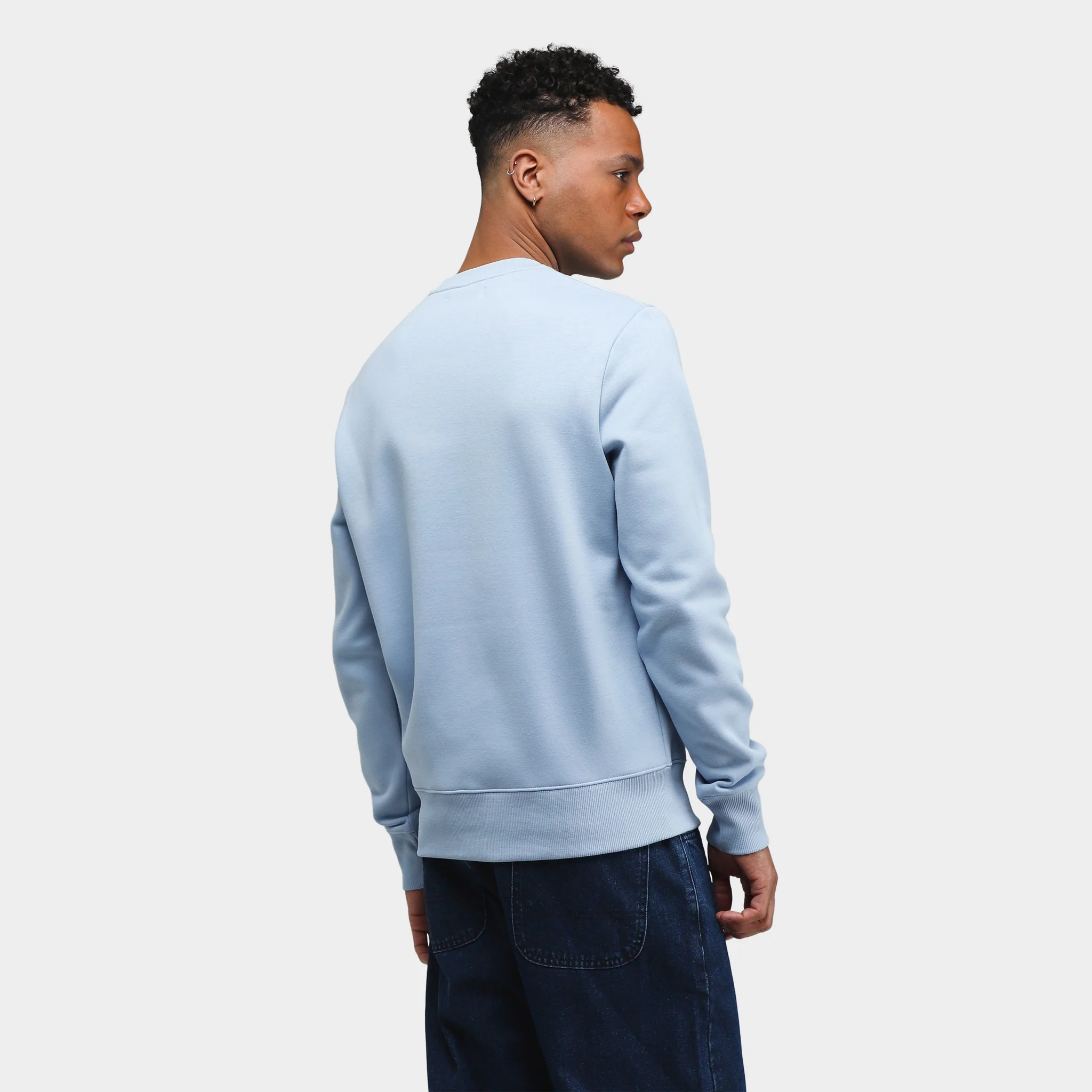 Fred Perry Embroidered Sweatshirt / Light Smoke