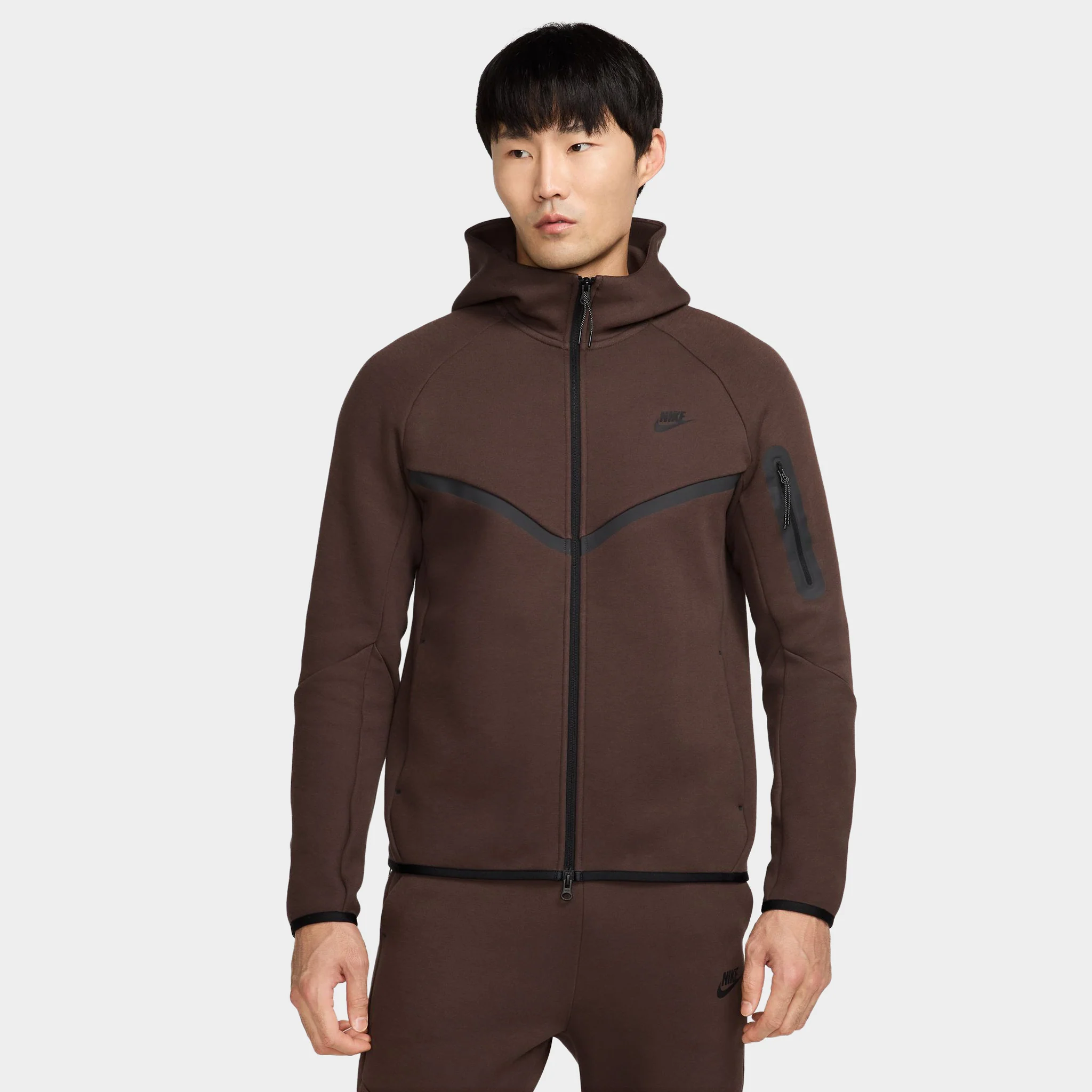 Nike Tech Fleece Full Zip Windrunner Baroque Brown / Black