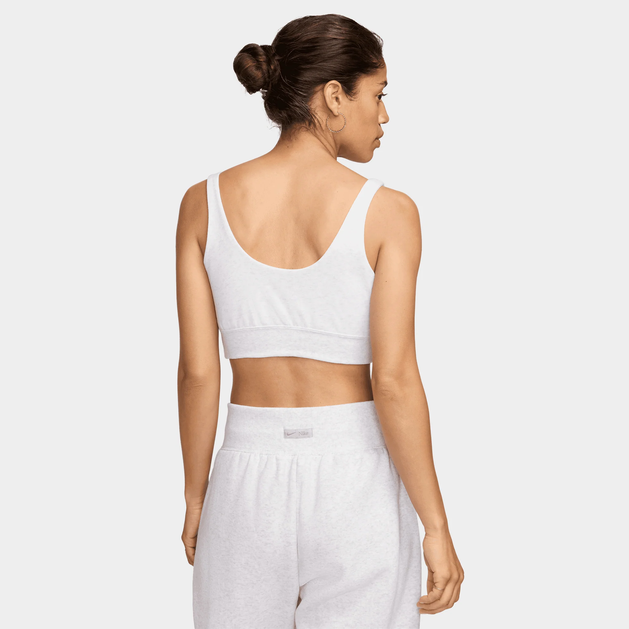 Nike Sportswear Women's Chill Terry Cropped Tank Top Birch Heather / Lt Orewood Brn