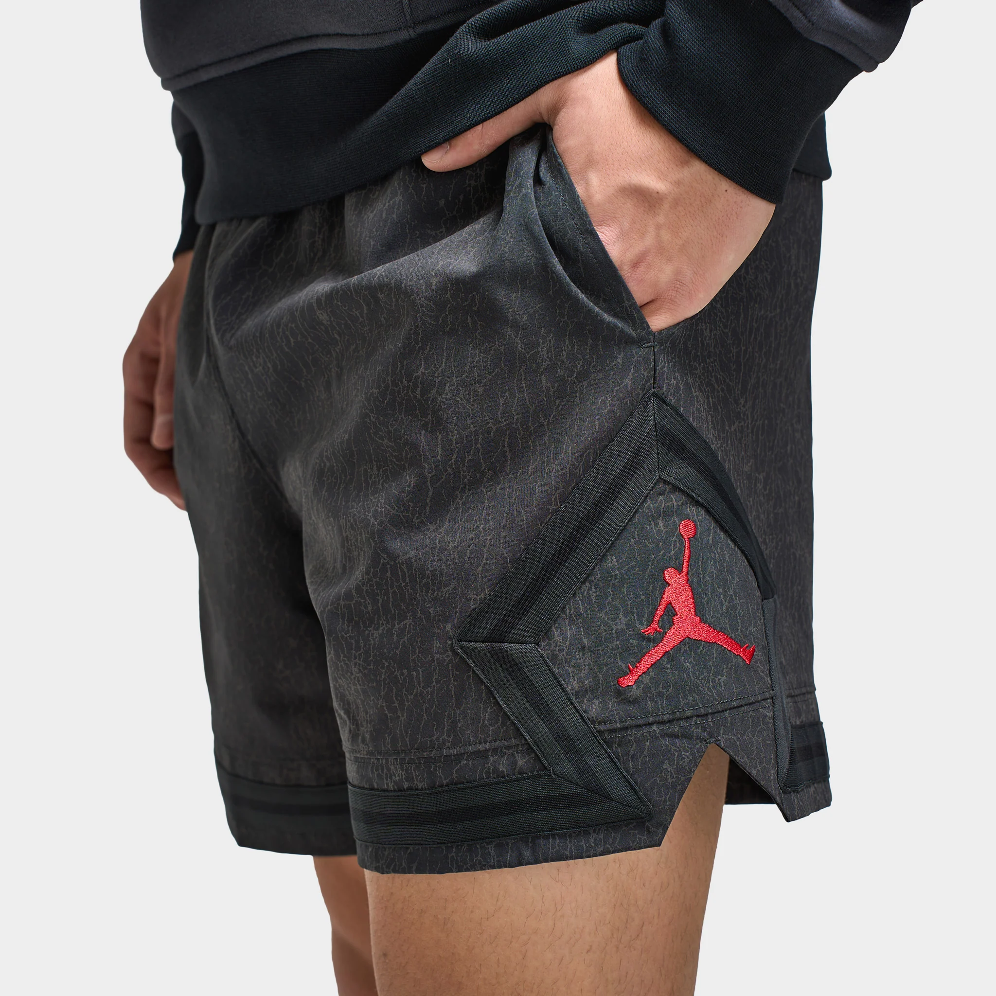 Jordan Dri-FIT Gel Reflective Diamond Shorts Off Noir / Gym Red