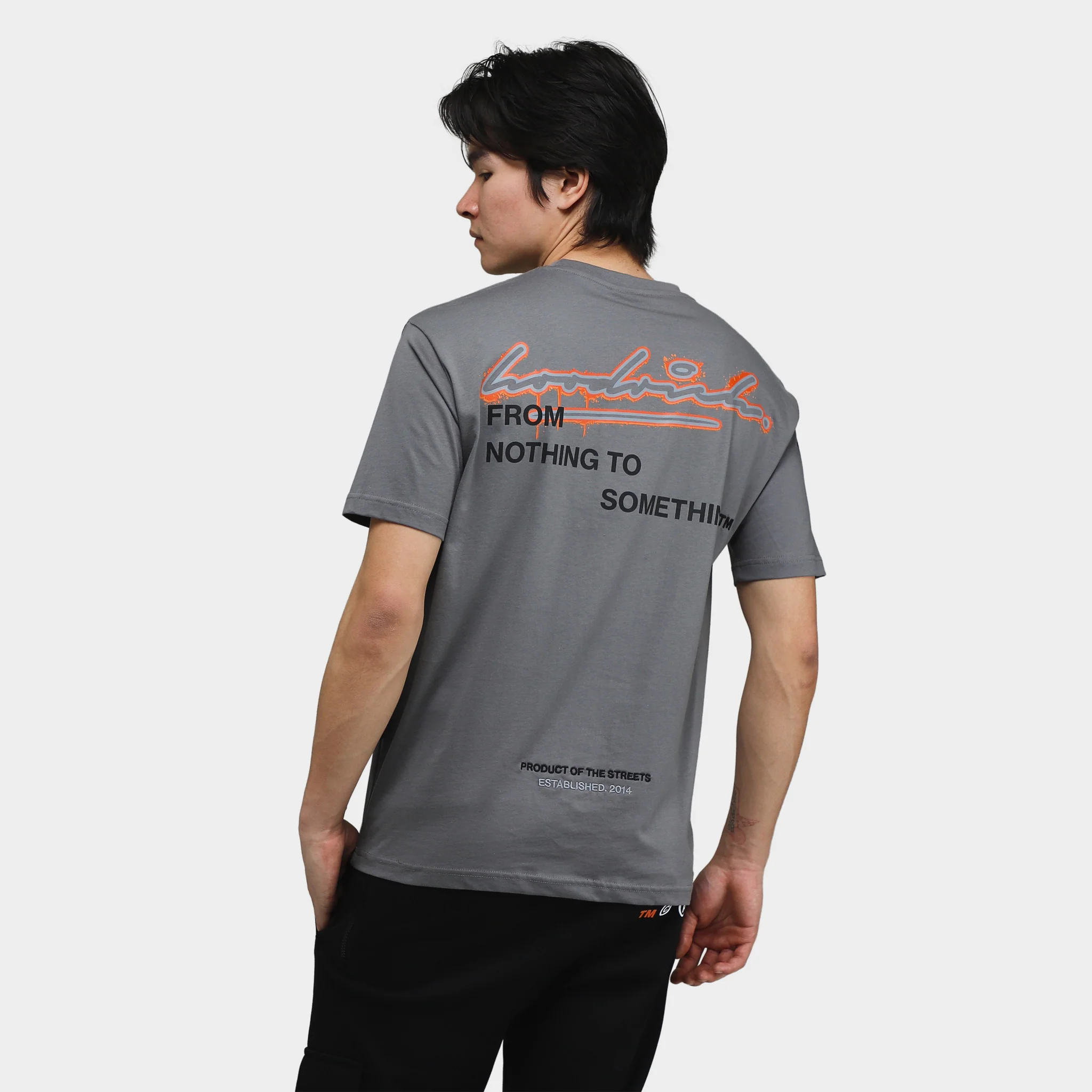 Hoodrich Splatter T-Shirt Lava Smoke / Black - Persimmon Orange