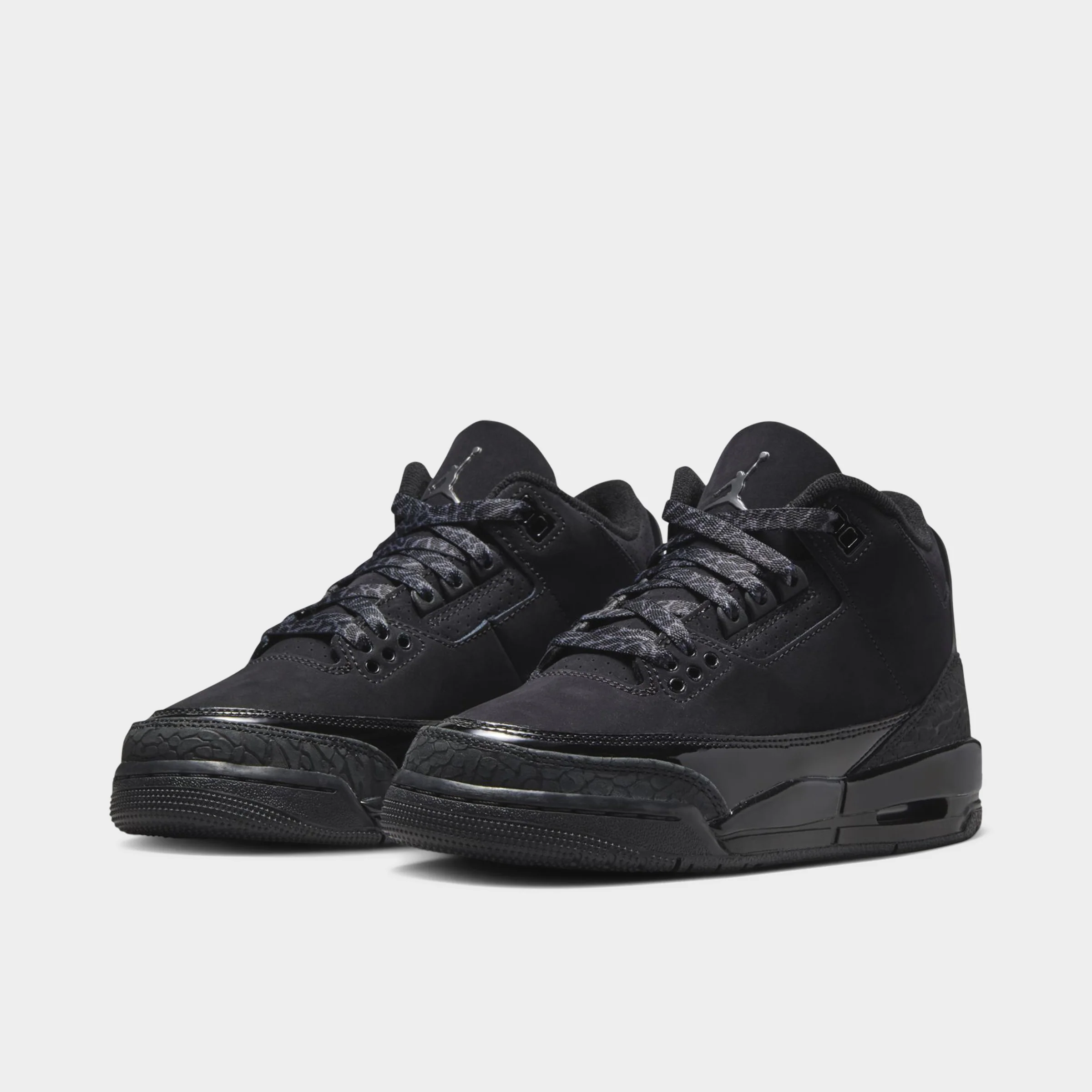 Jordan 3 Retro GS Black / Dark Charcoal - White
