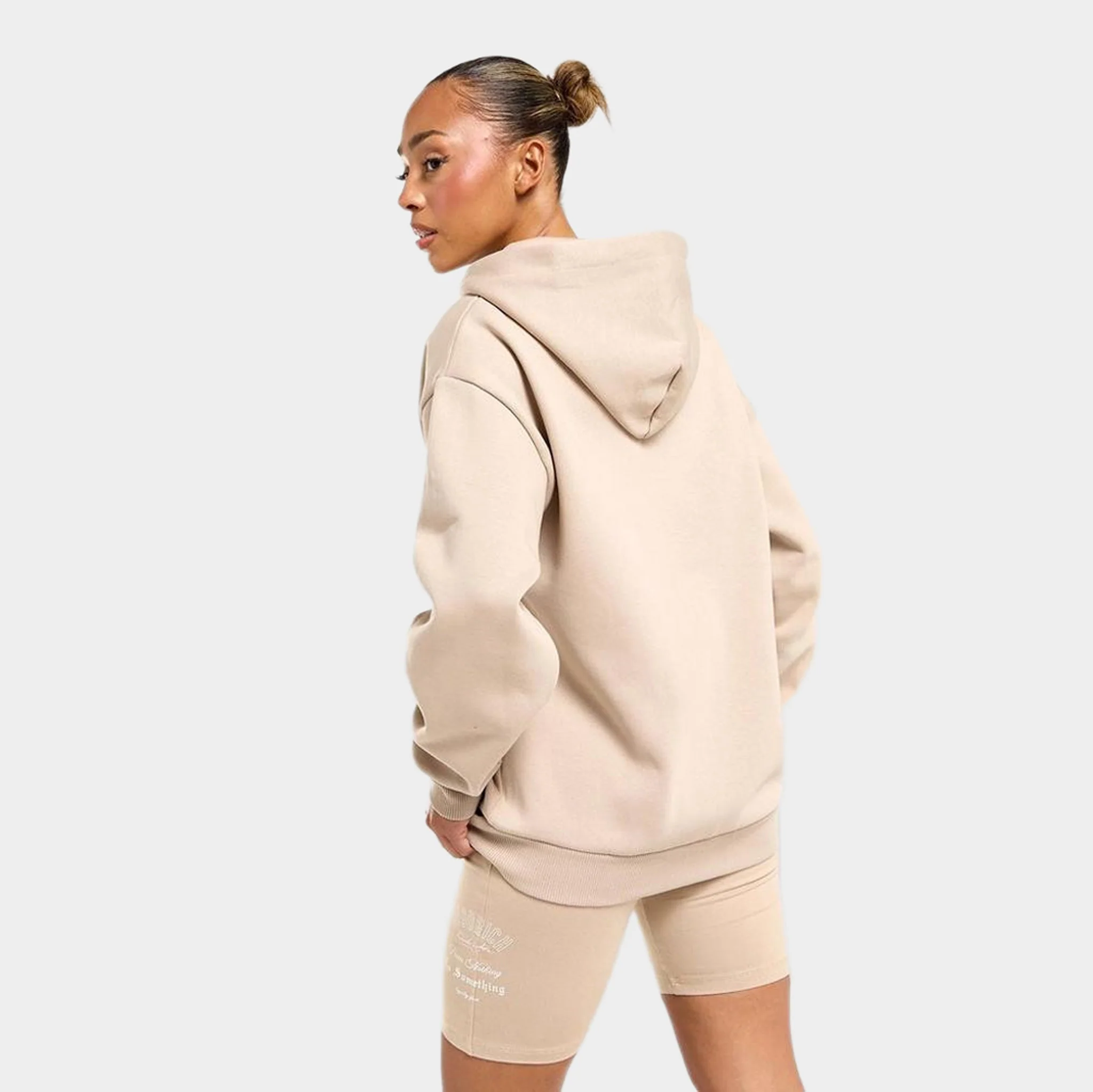 Hoodrich Women's Storm Full Zip Hoodie Oxford Tan / White