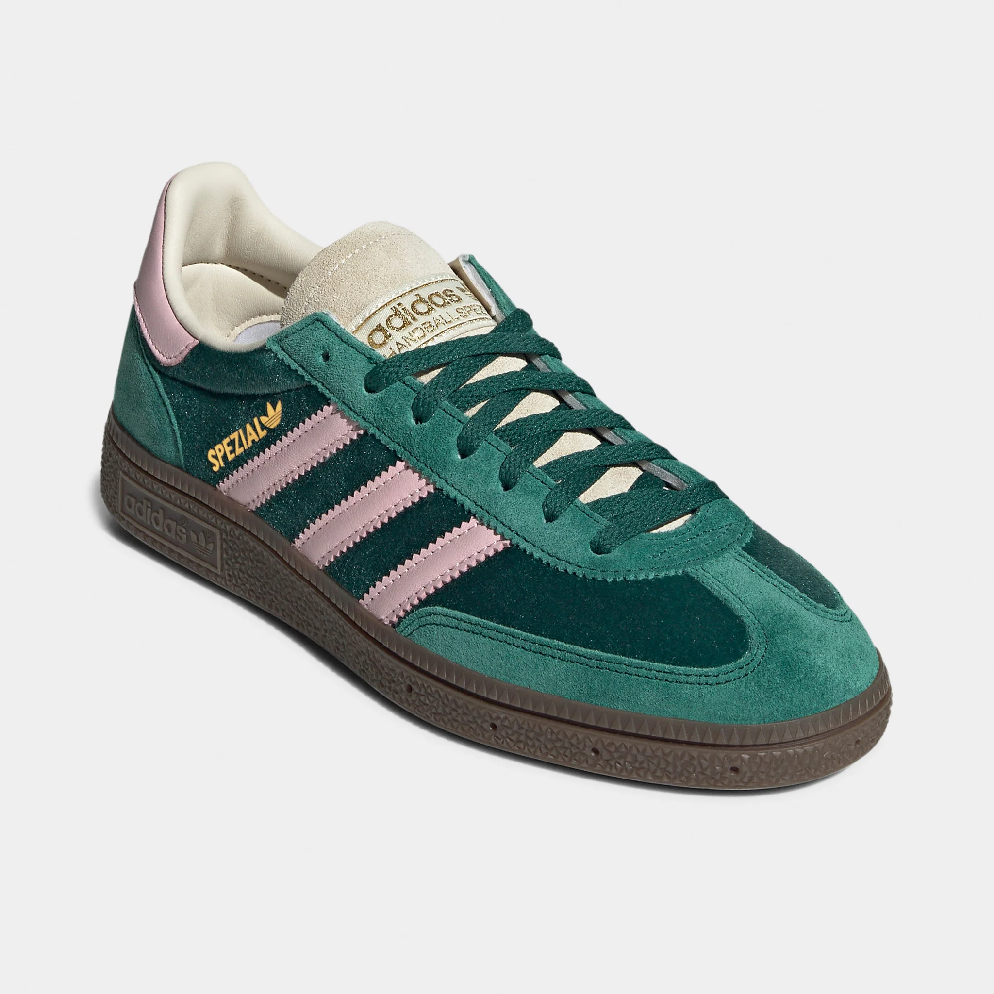 adidas Originals Women's Handball Spezial Collegiate Green / Clear Pink - Cream White