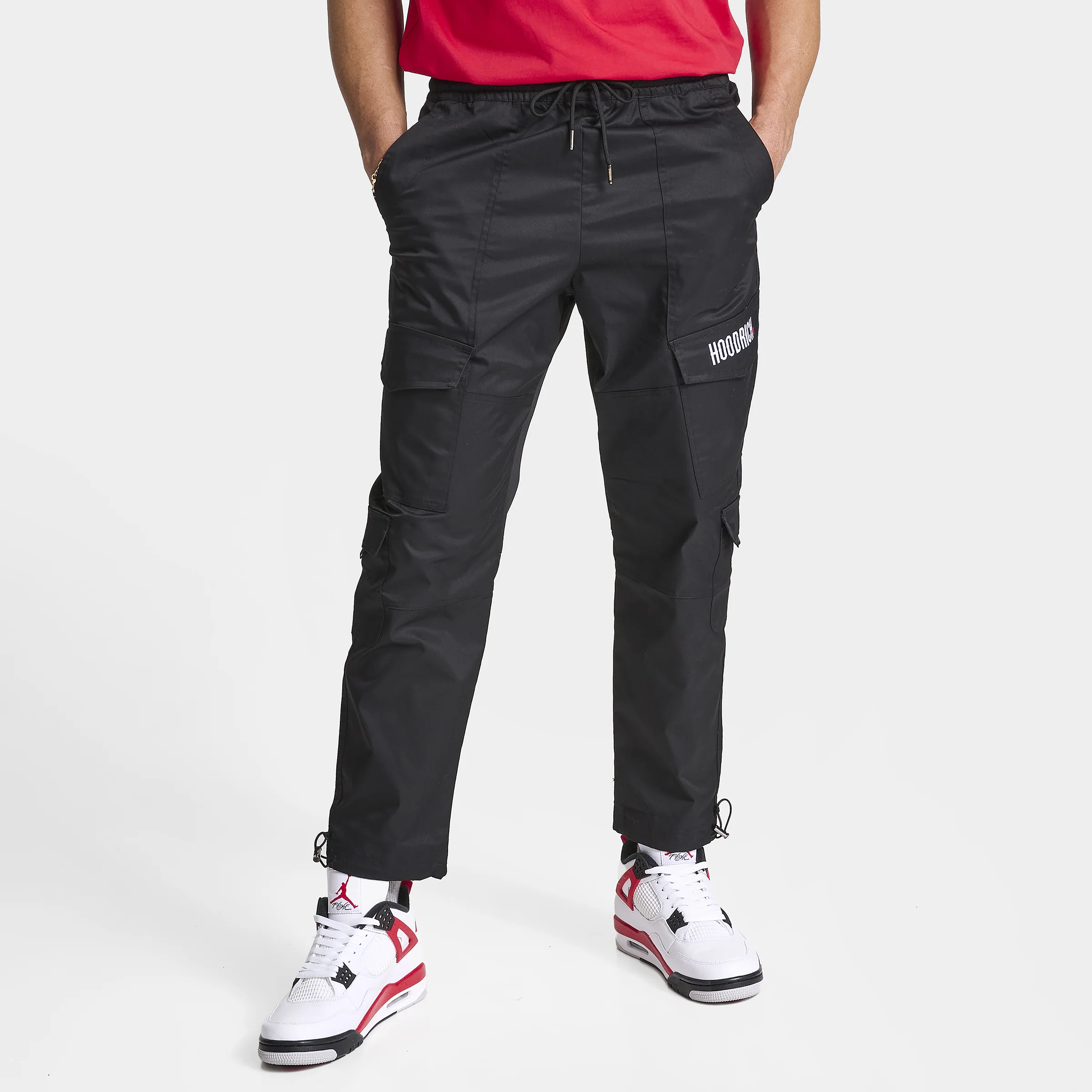 Hoodrich OG Vault Woven Cargo Pants Black / White - Lychee