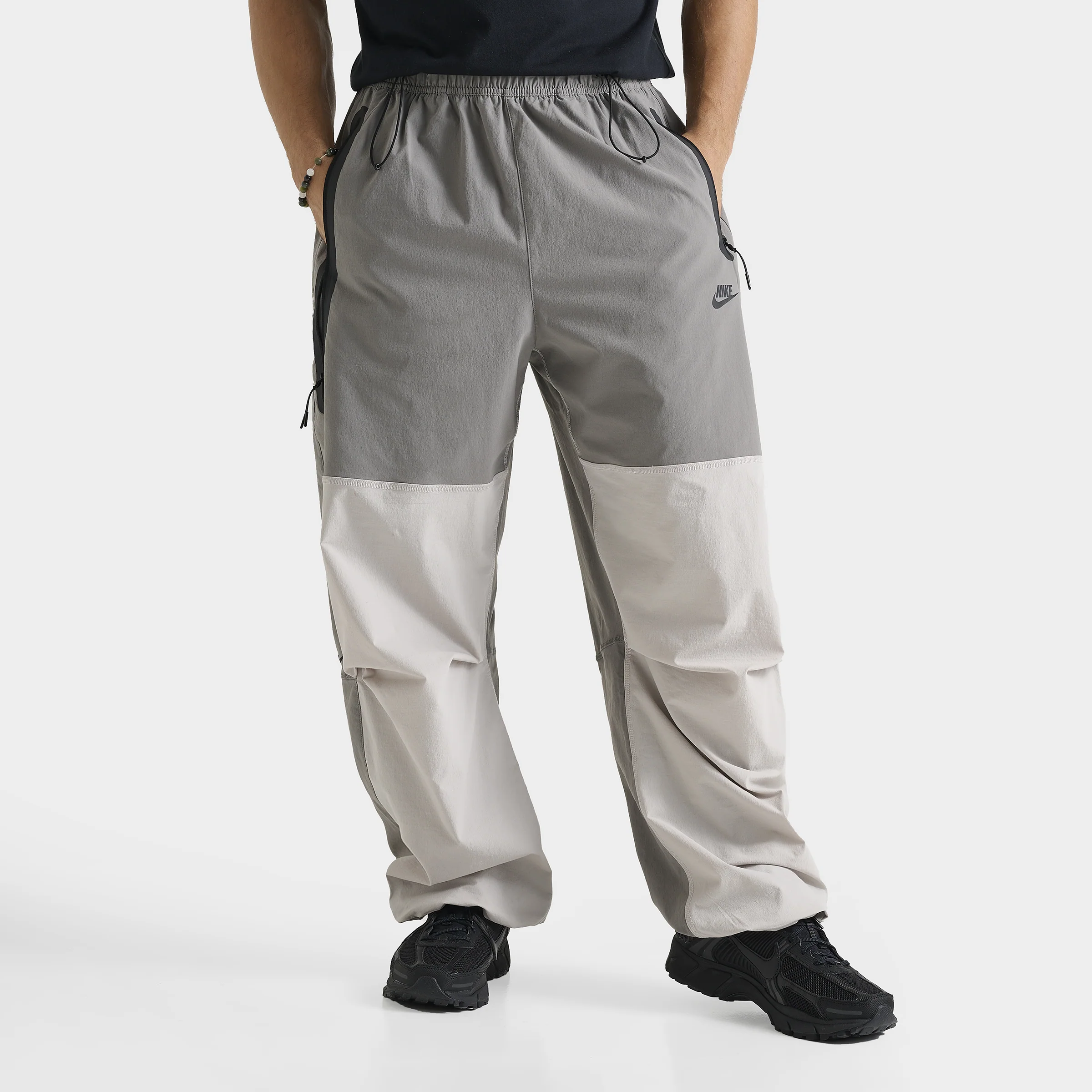 Nike Tech Woven Oversized Pants Flat Pewter / Lt Iron Ore - Black
