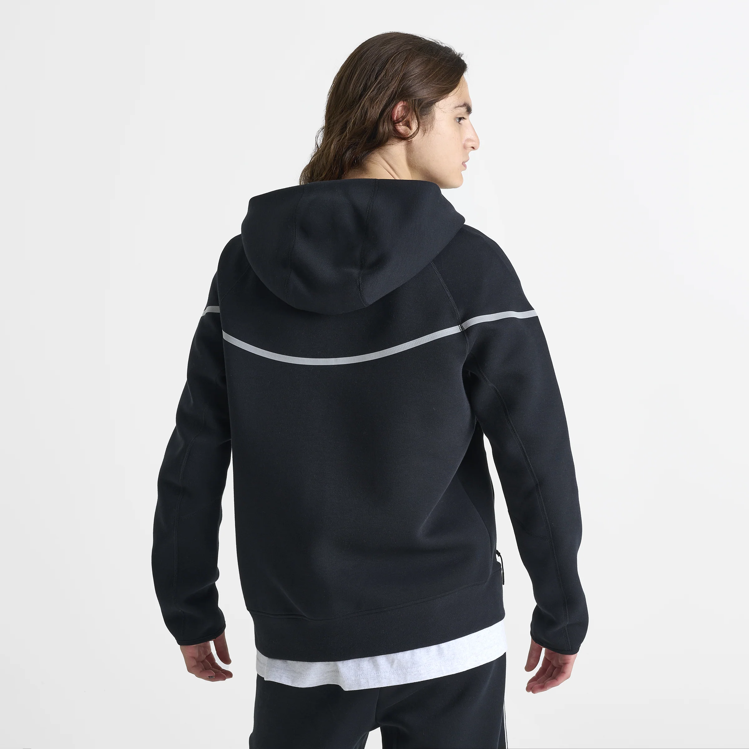 Nike Tech Fleece Full Zip Reflective Windrunner Black / Bemis Silver
