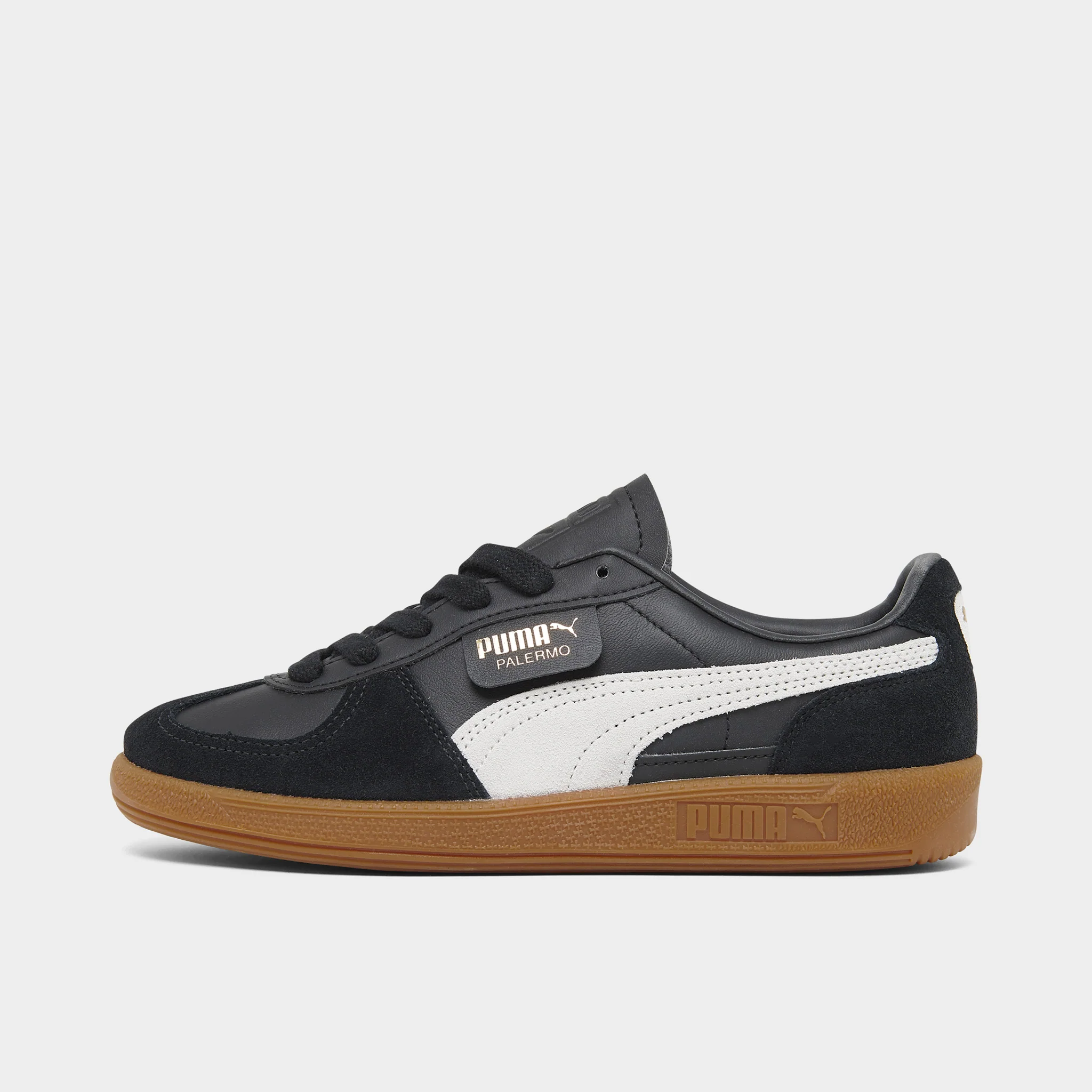 Puma Women's Palermo Leather Black / Feather Gray - Gum