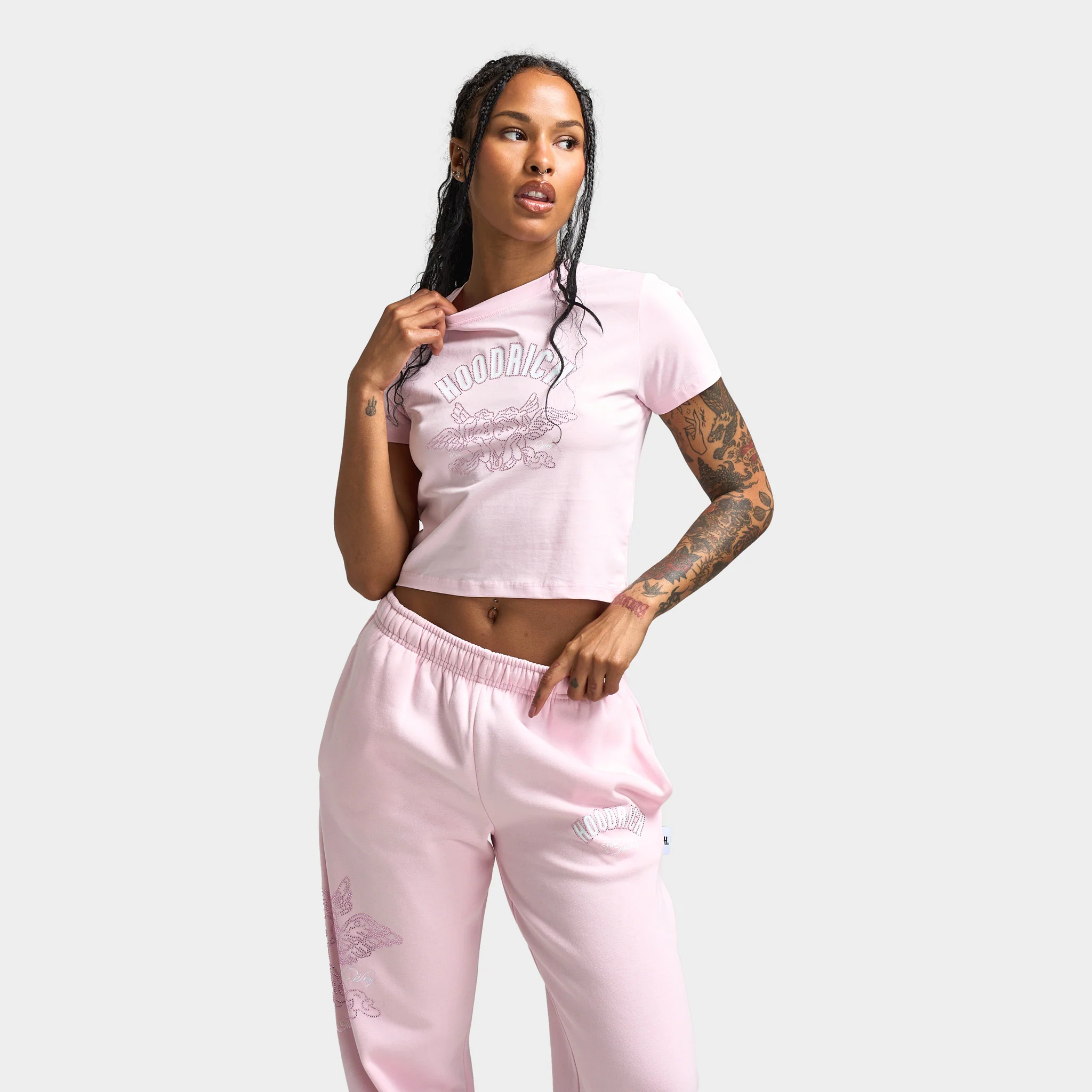 Hoodrich Women's Cherish Slim Fit Graphic T-Shirt Festival B