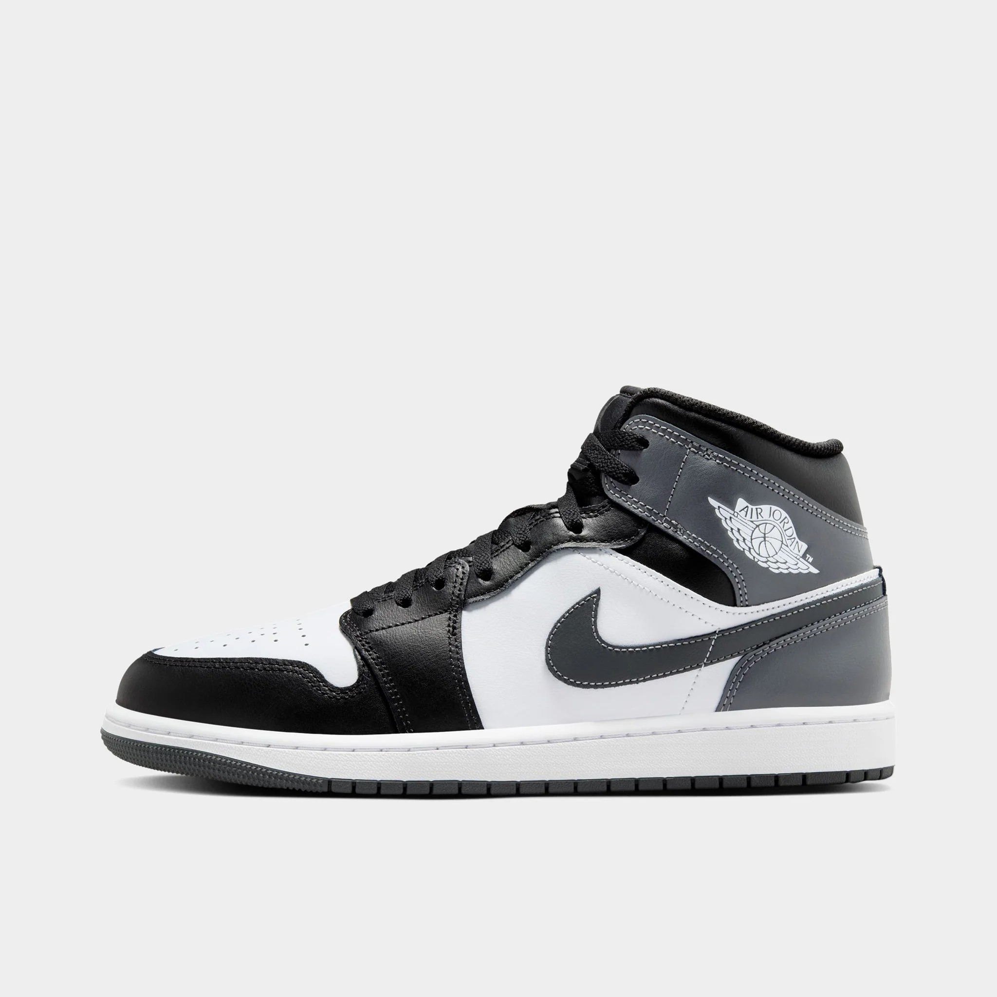 Jordan 1 Mid Black / Iron Grey - White