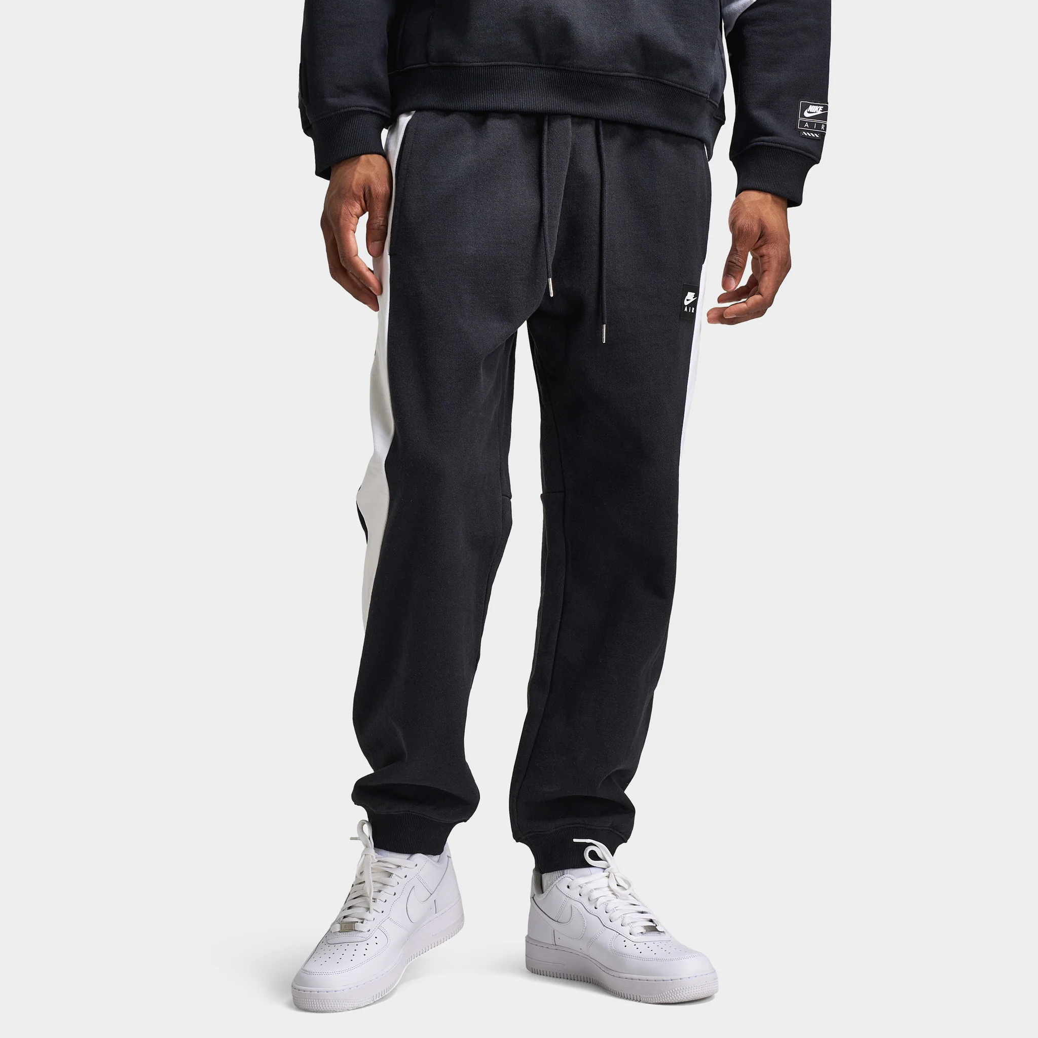 Nike Air Fleece Joggers Black / White - White