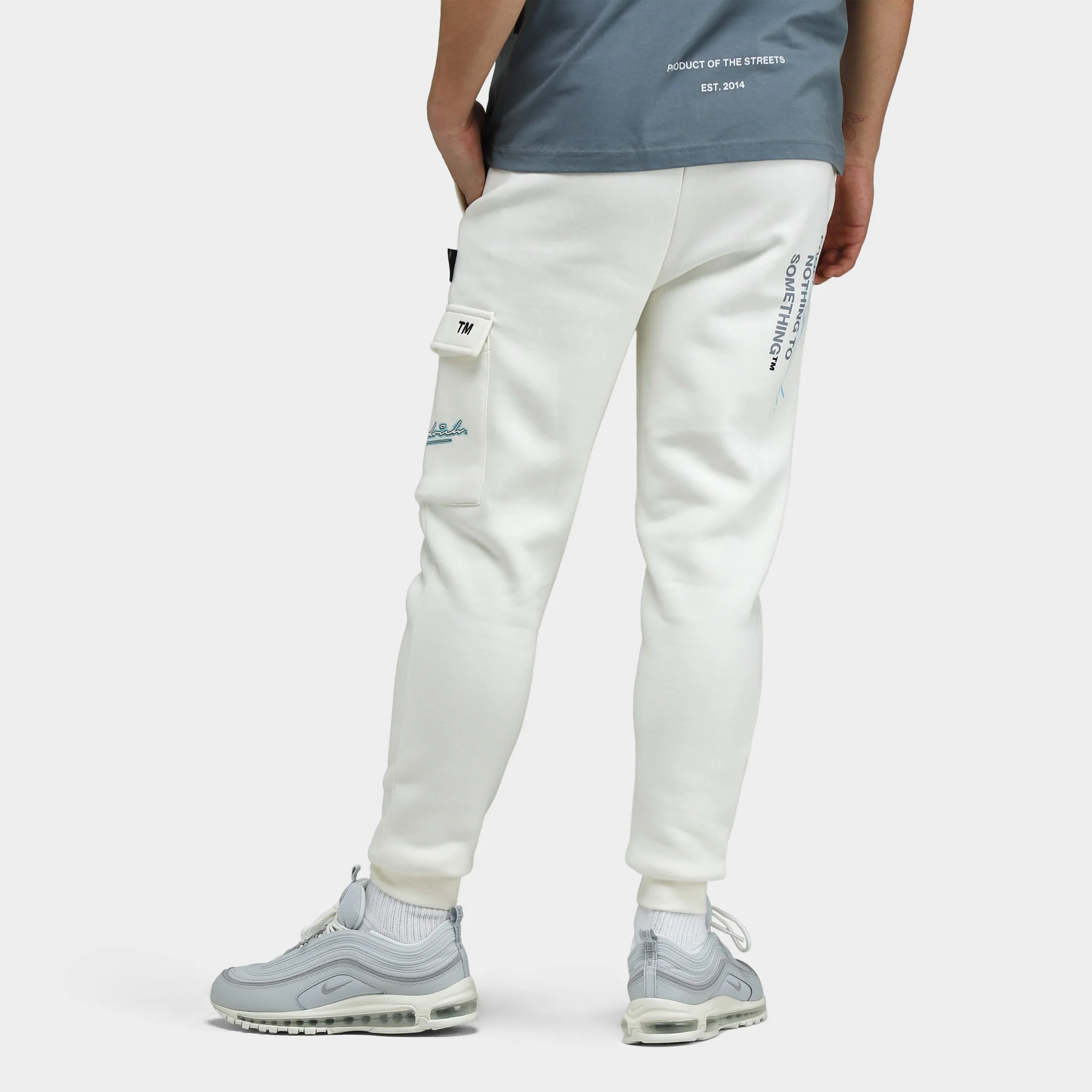 Hoodrich Splatter Joggers Blanc De Blanc / Black - Radiance Blue