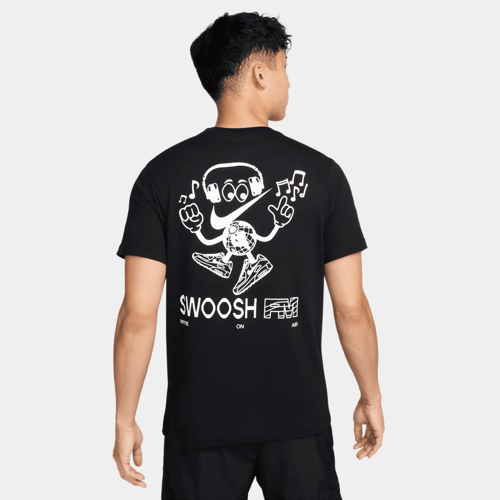Nike Sportswear 'Swoosh FM' Graphic T-Shirt / Black