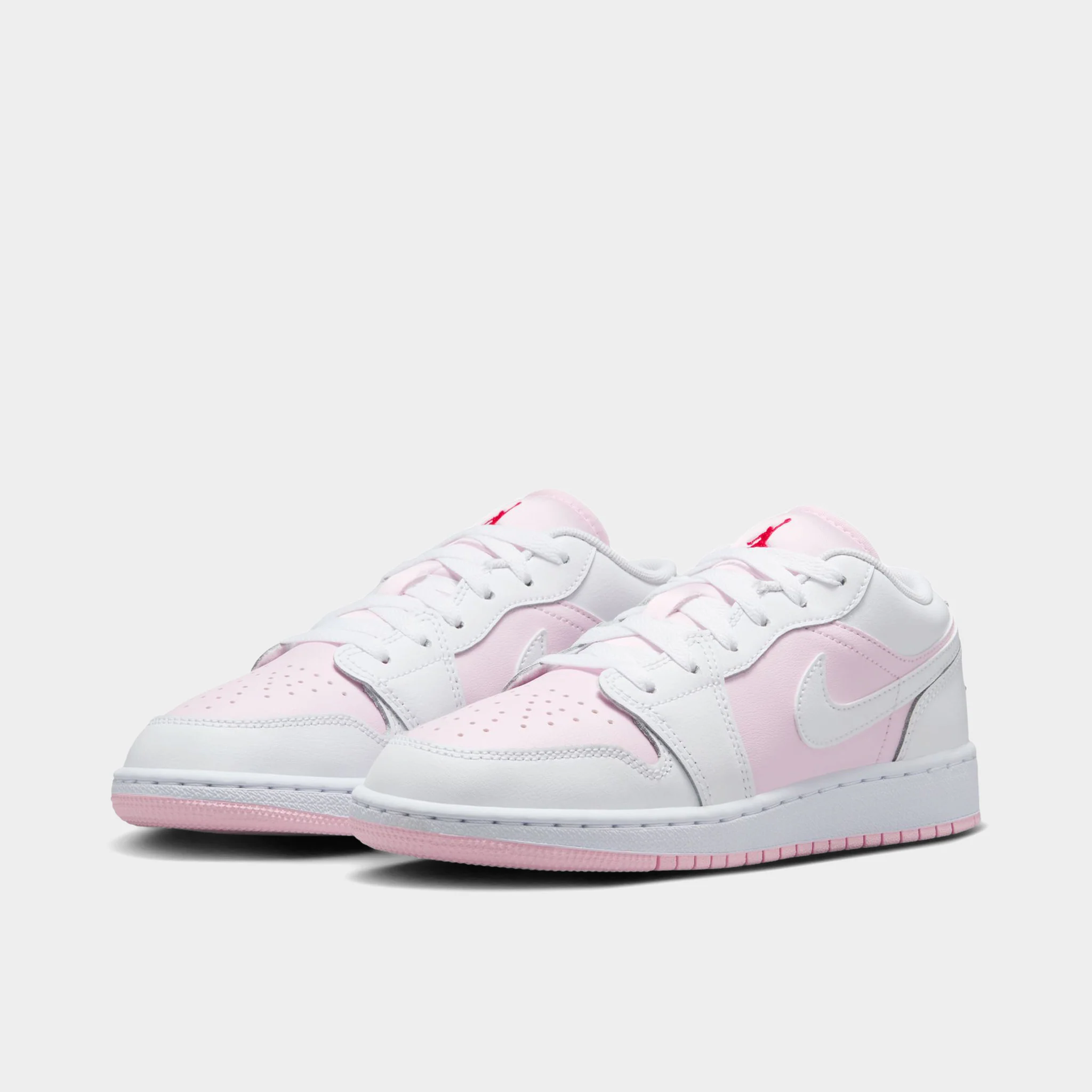 Jordan 1 Low GS Pink Foam / White - Fire Red