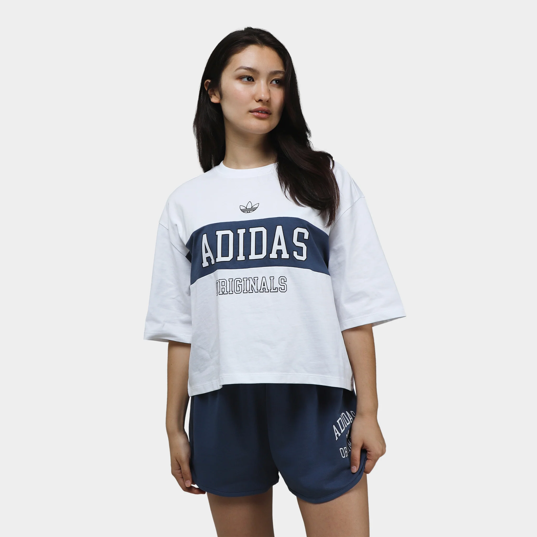adidas Originals Women's Boxy Cropped T-Shirt / White