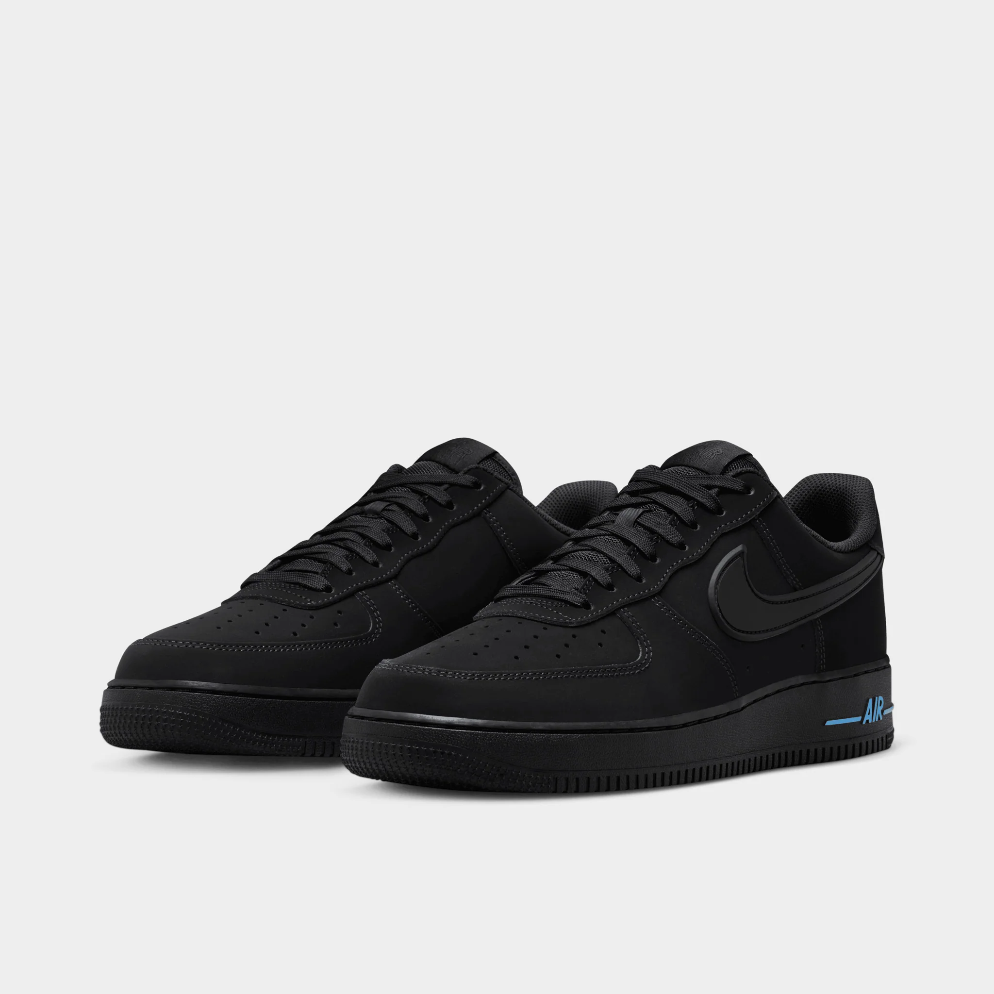 Nike Air Force 1 '07 Black / Black - University Blue