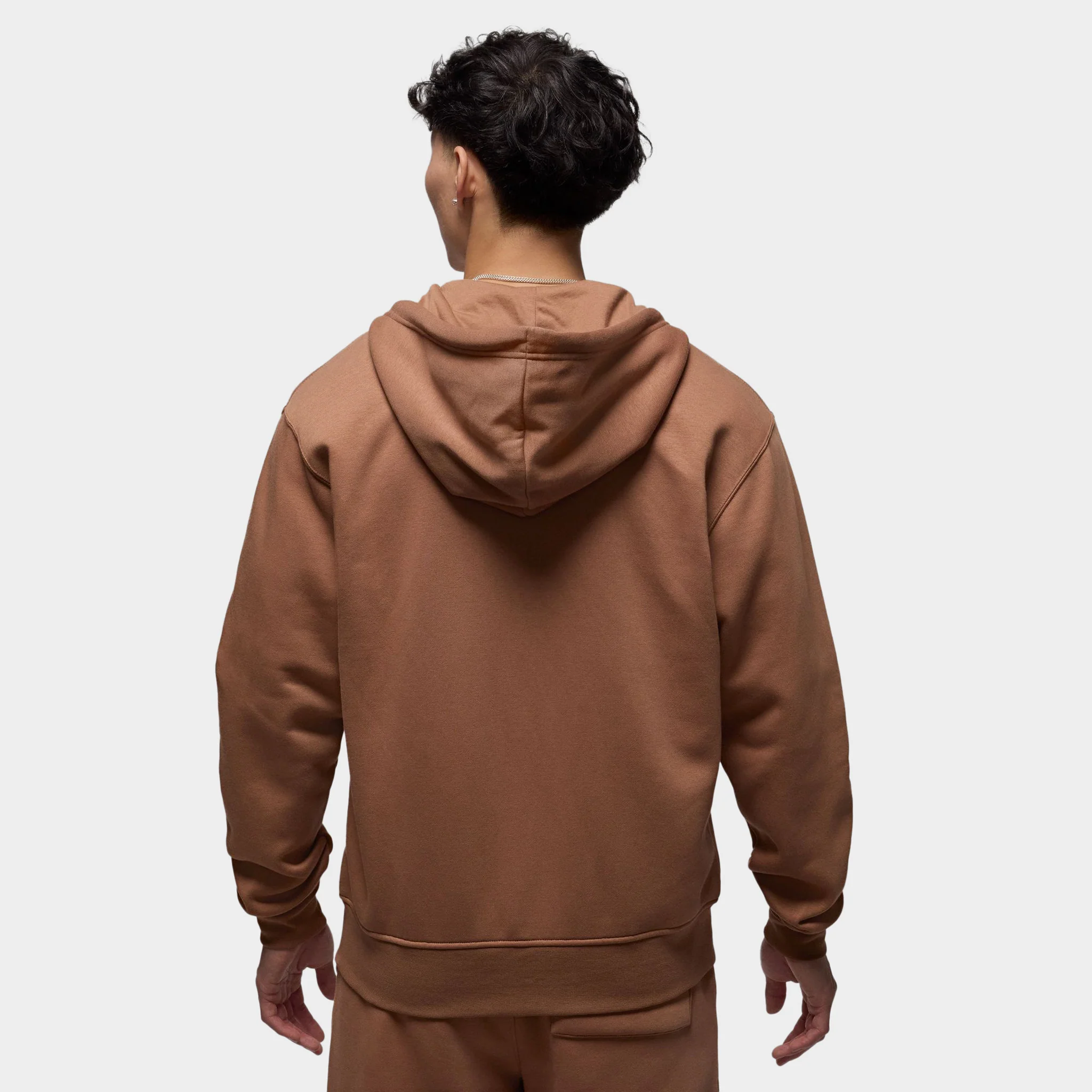 Jordan Brooklyn Fleece Full Zip Hoodie Archaeo Brown / White