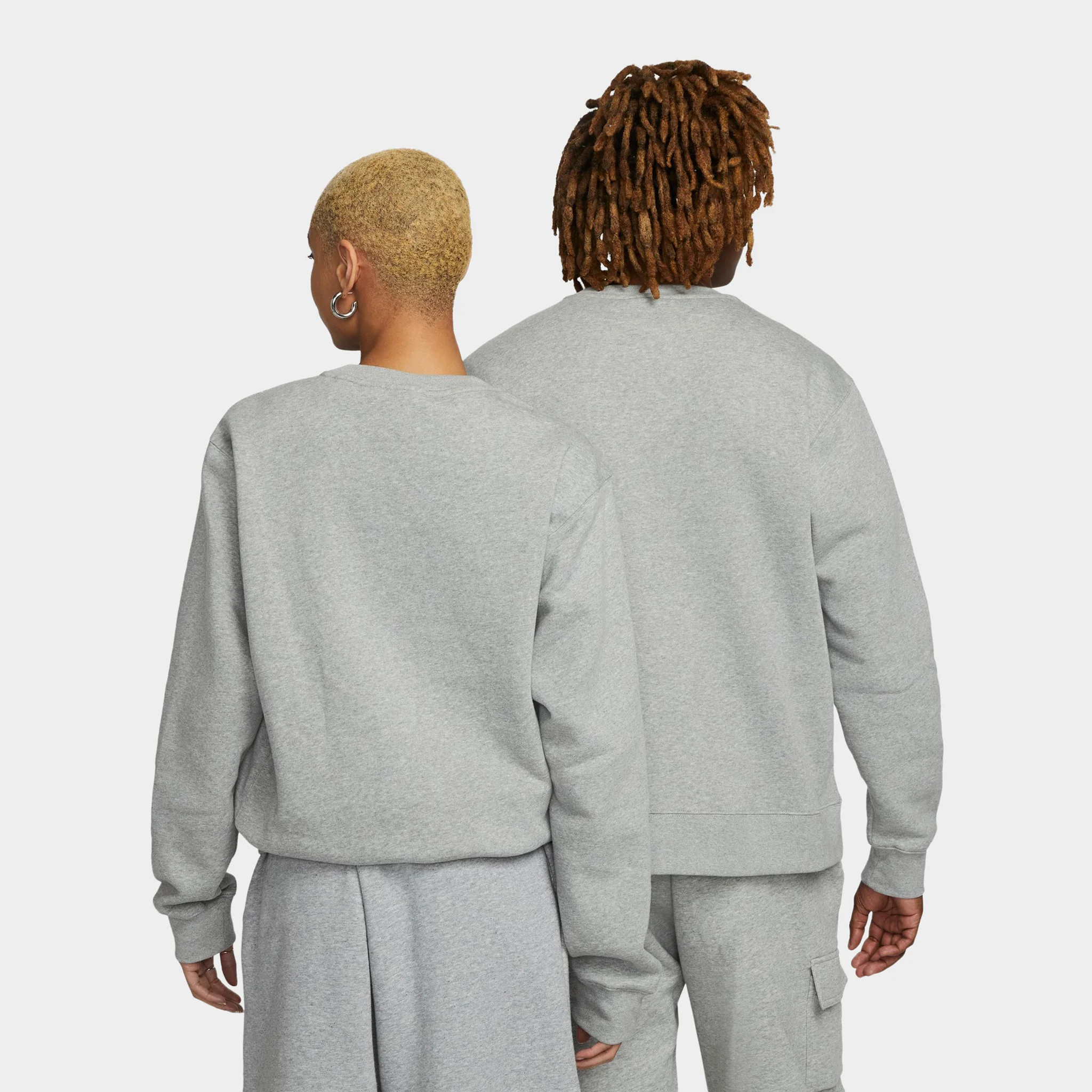 Nike Sportswear Club Fleece Crew Dark Grey Heather / White