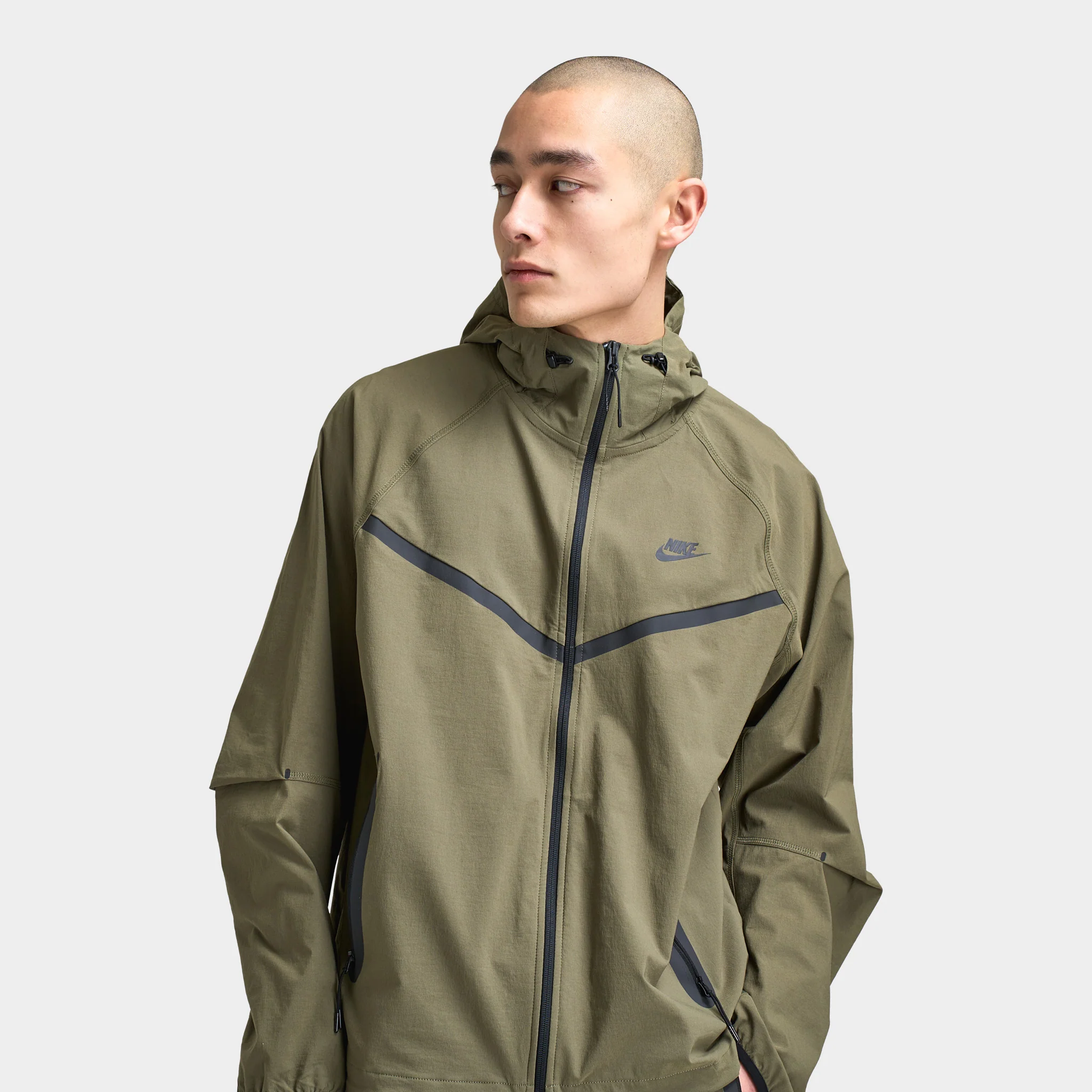 Nike Tech Woven Full-Zip Windrunner Jacket Medium Olive / Medium Olive - Black