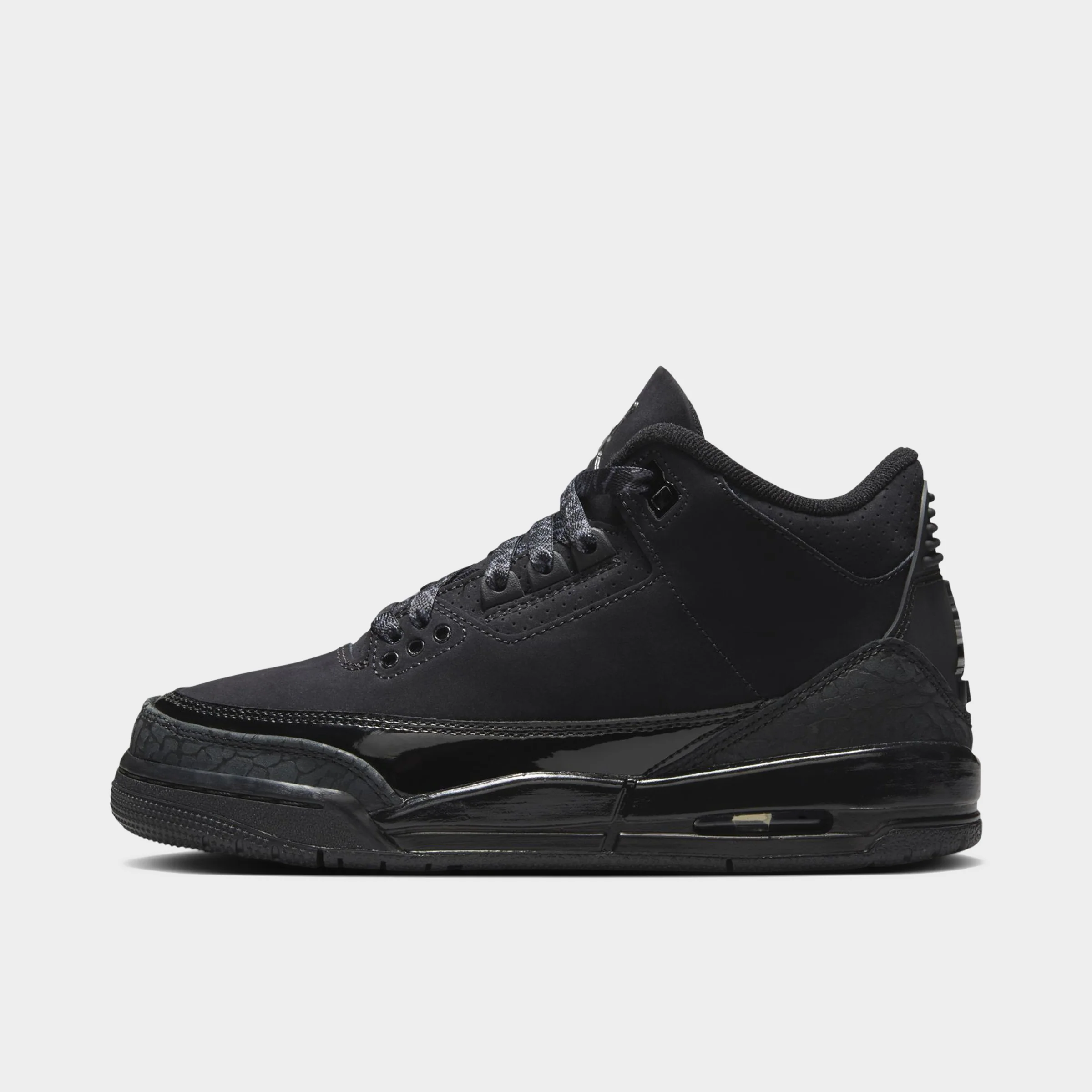 Jordan 3 Retro GS Black / Dark Charcoal - White