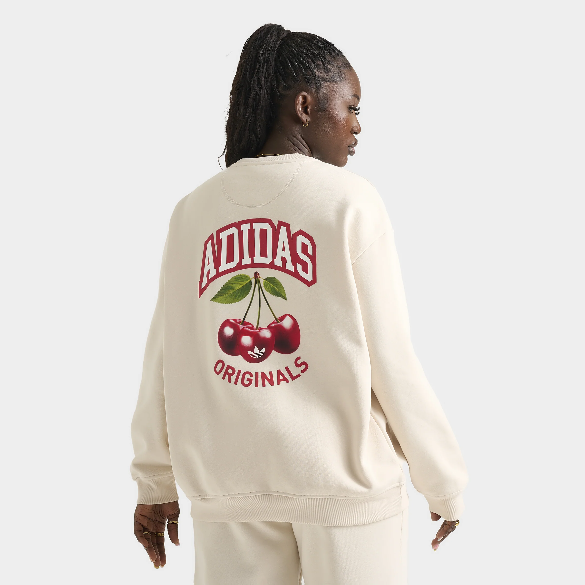 adidas Women's Cherry Crewneck / Wonder White