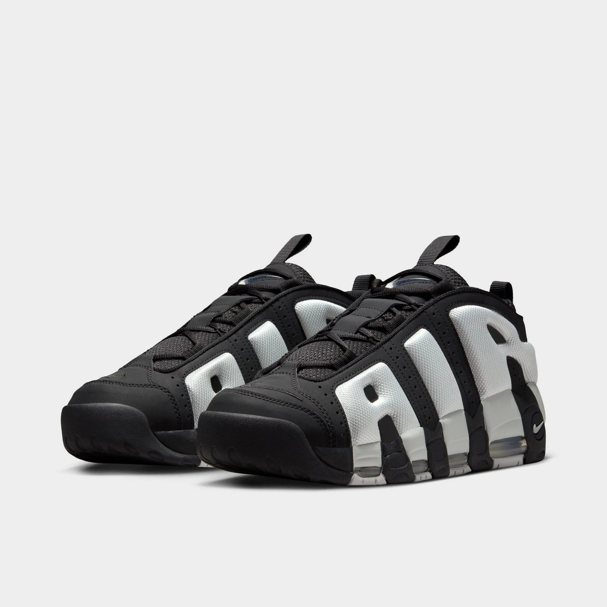 Nike Air More Uptempo Low Black / Photon Dust - Metallic Sil