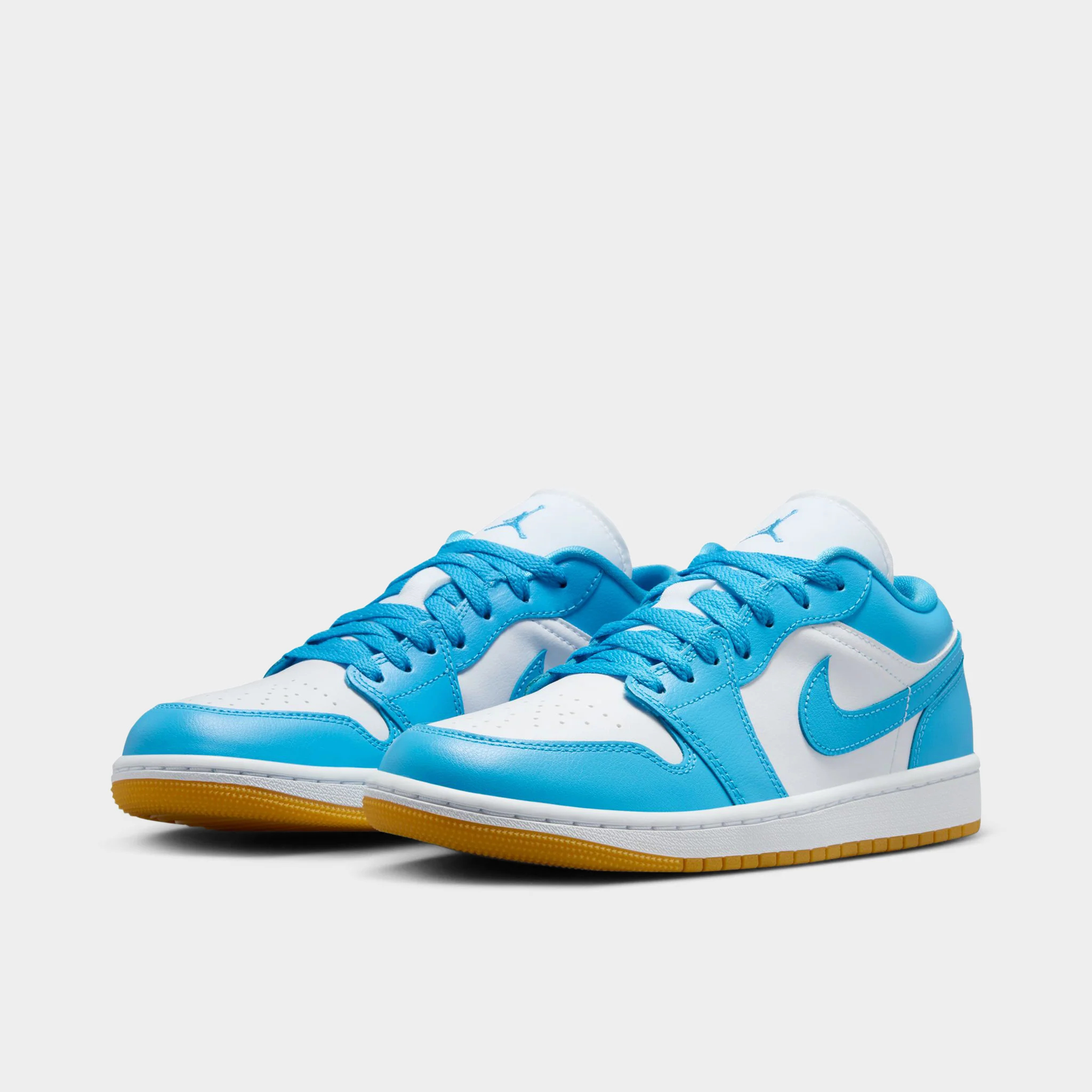 Jordan Women's 1 Low White / Dark Powder Blue - Gum