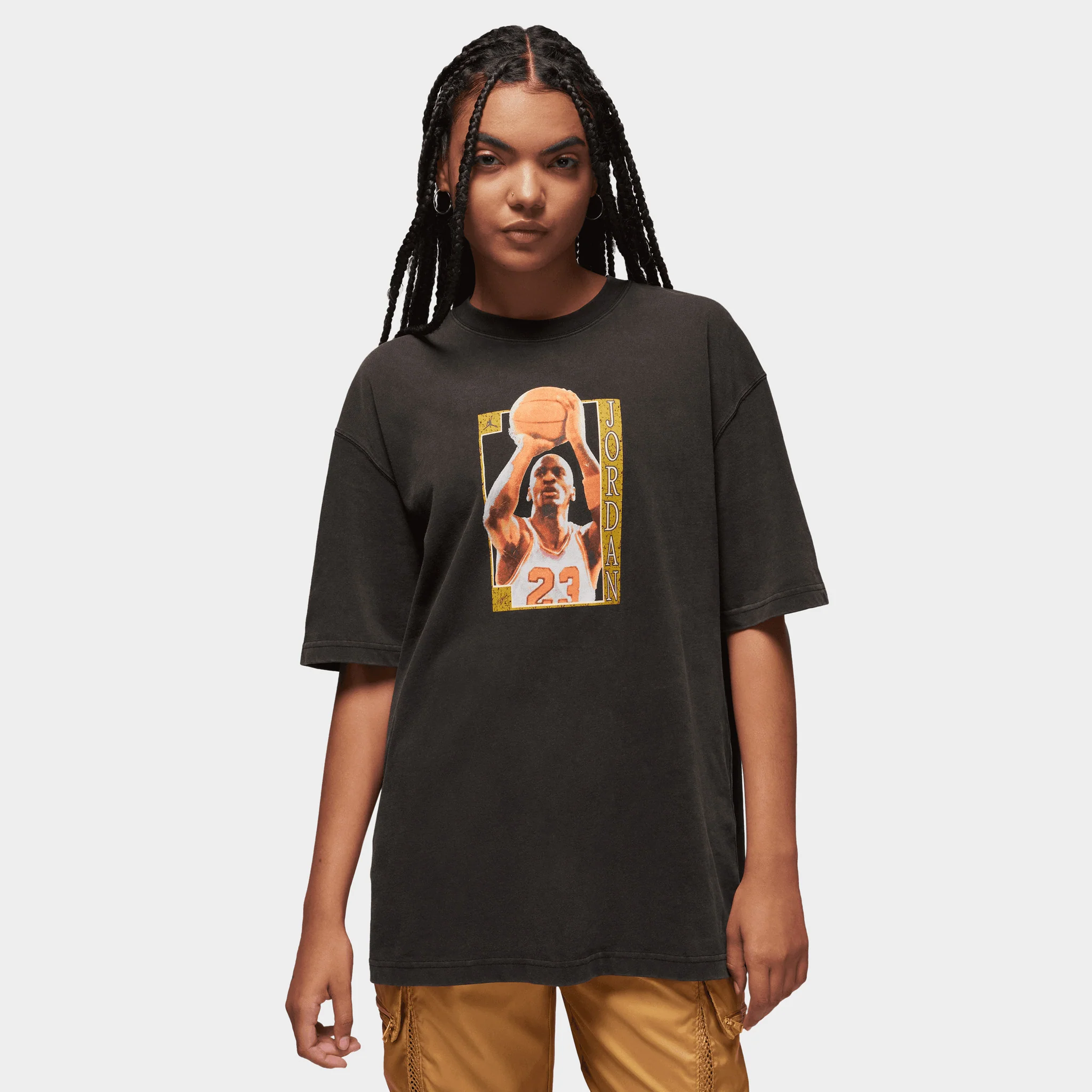 Jordan Women's Oversized Graphic T-shirt Black / Iron Grey