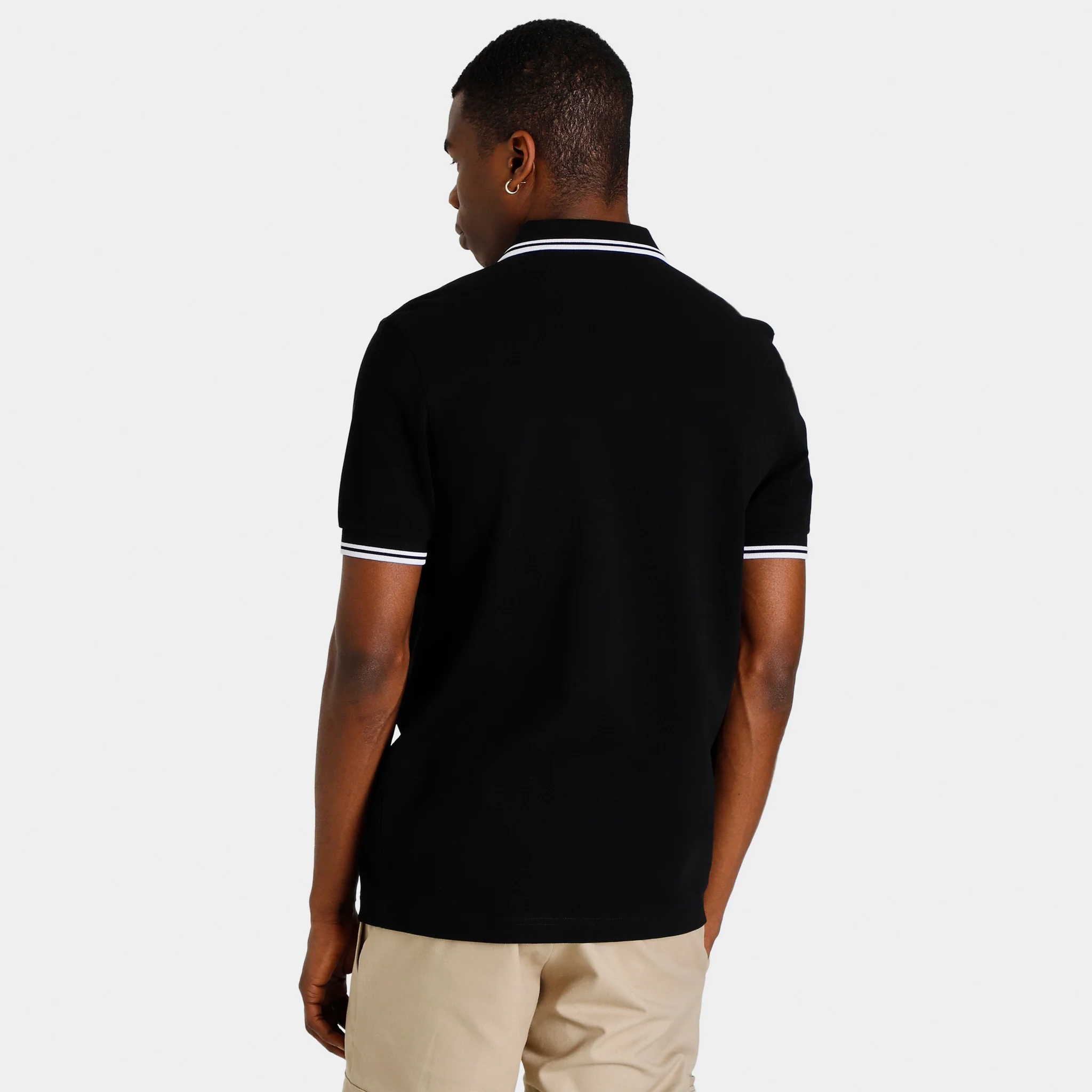 Fred Perry Twin Tipped Shirt Black / White - White