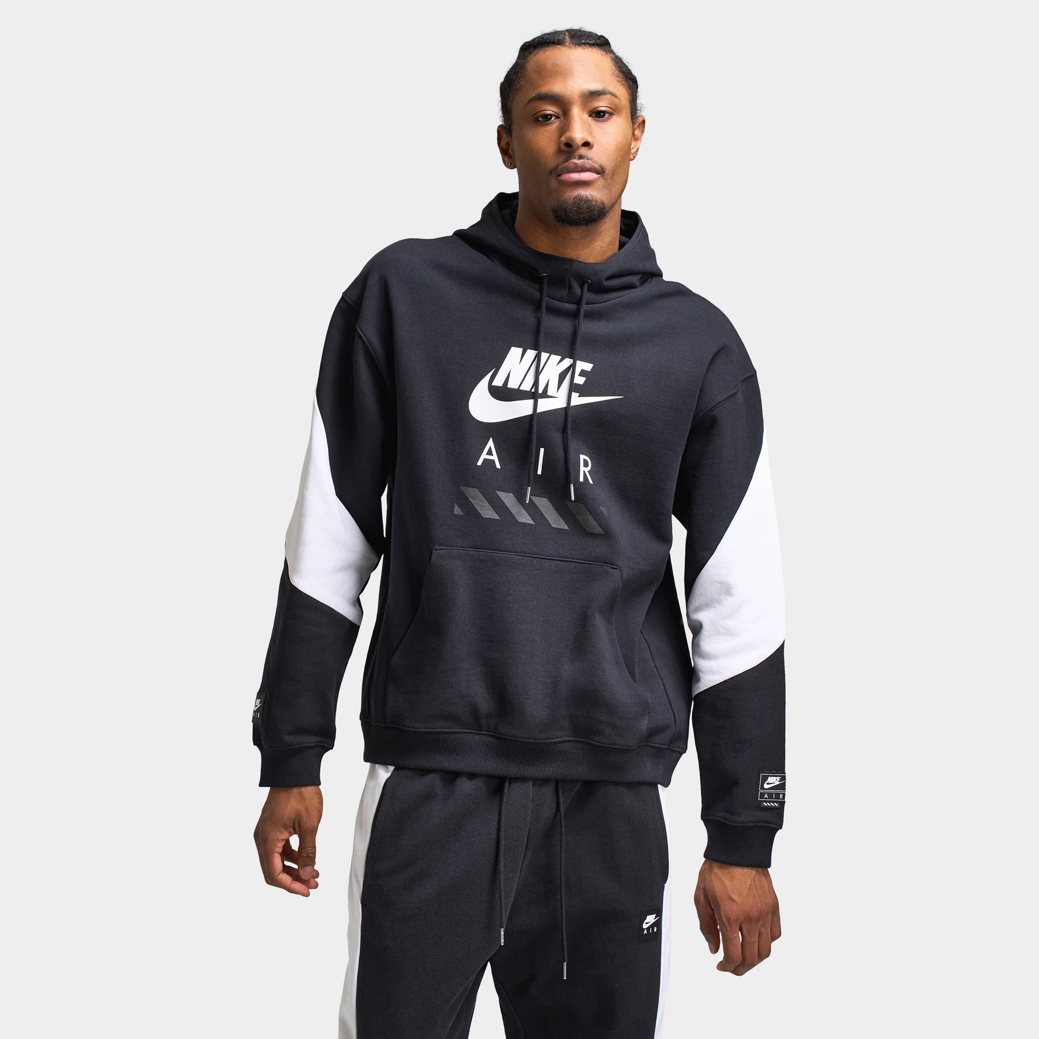 Nike Air Fleece Hoodie Black / White - White