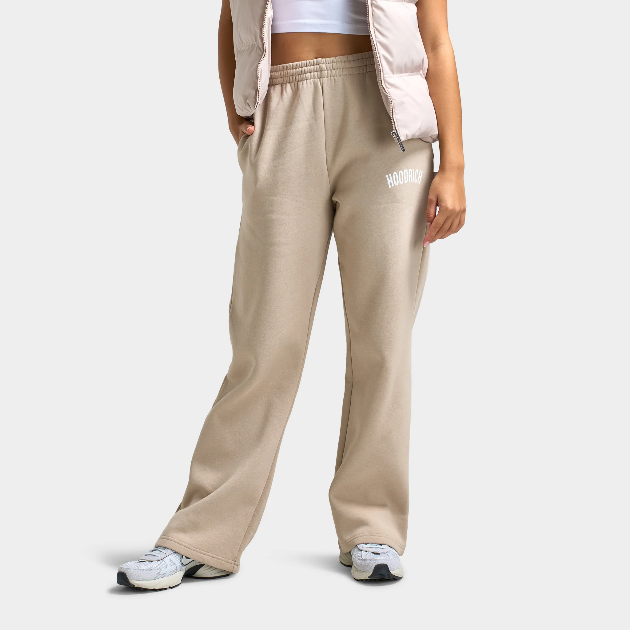 Hoodrich Women's Storm Wide Leg Jogger Oxford Tan / White