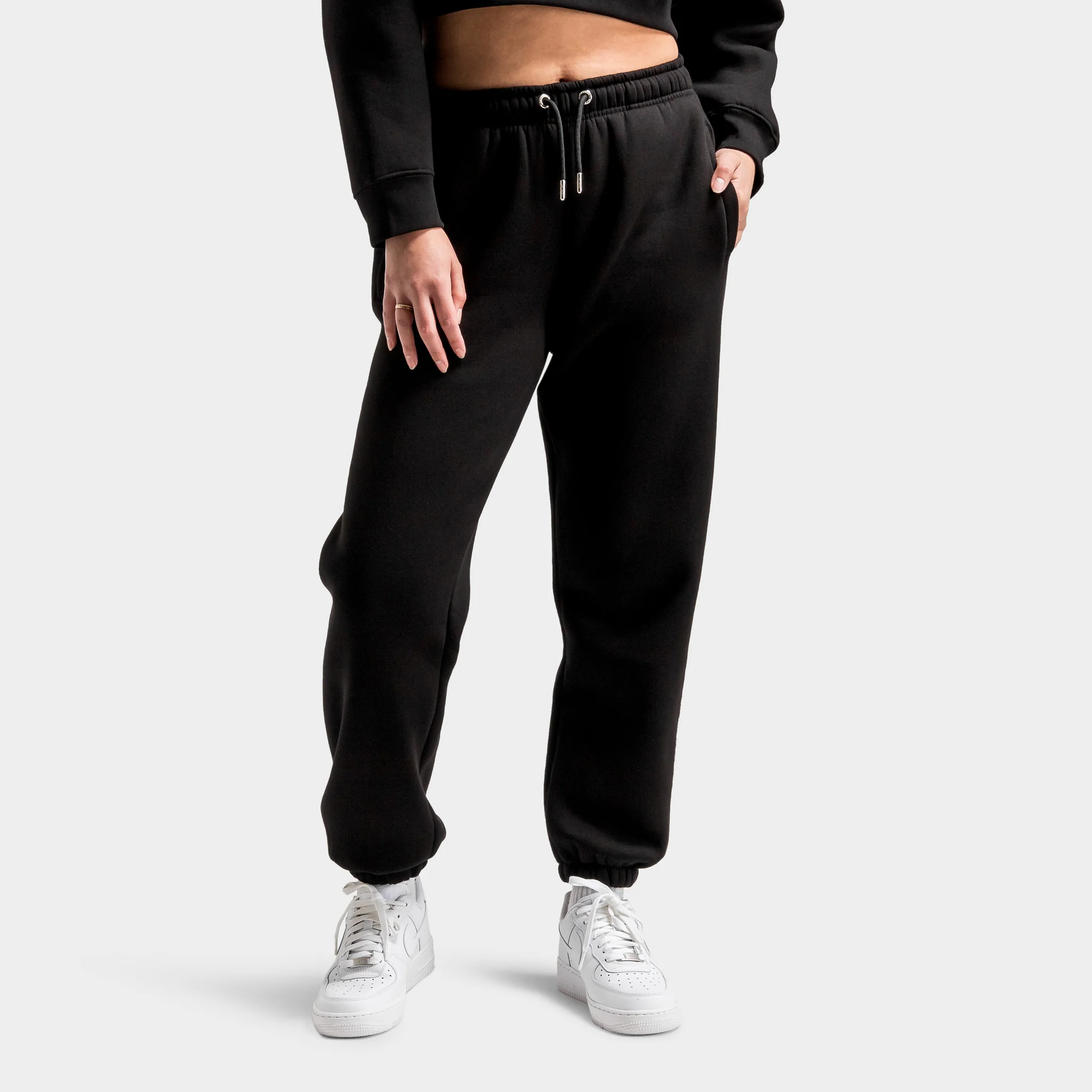 Hoodrich Women's OG Figure Logo Joggers Black / White - Stormy Weather