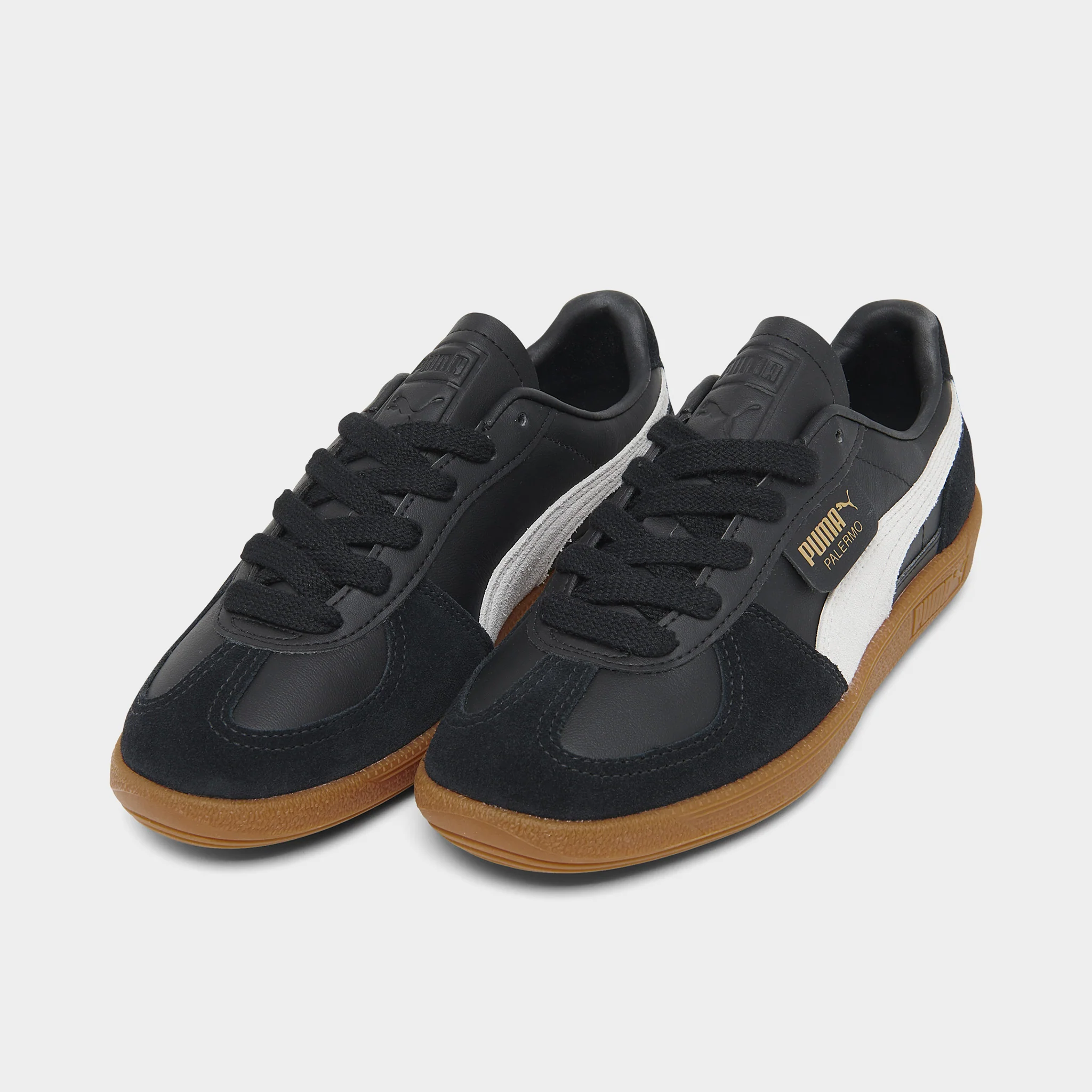 Puma Women's Palermo Leather Black / Feather Gray - Gum