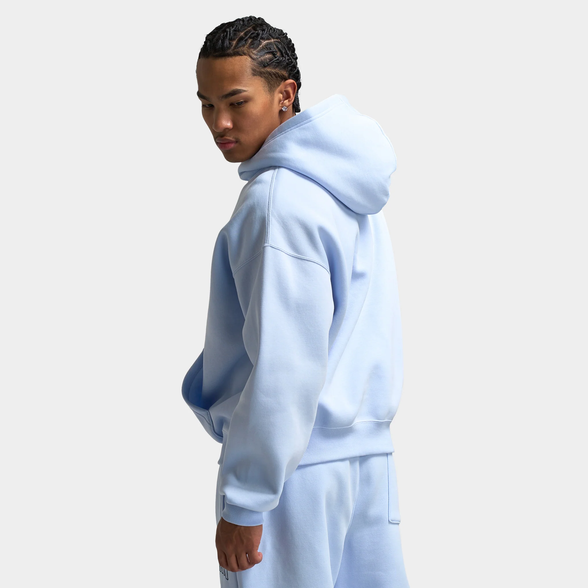 Jordan Brooklyn Oversized Pullover Hoodie Hydrogen Blue / Sail