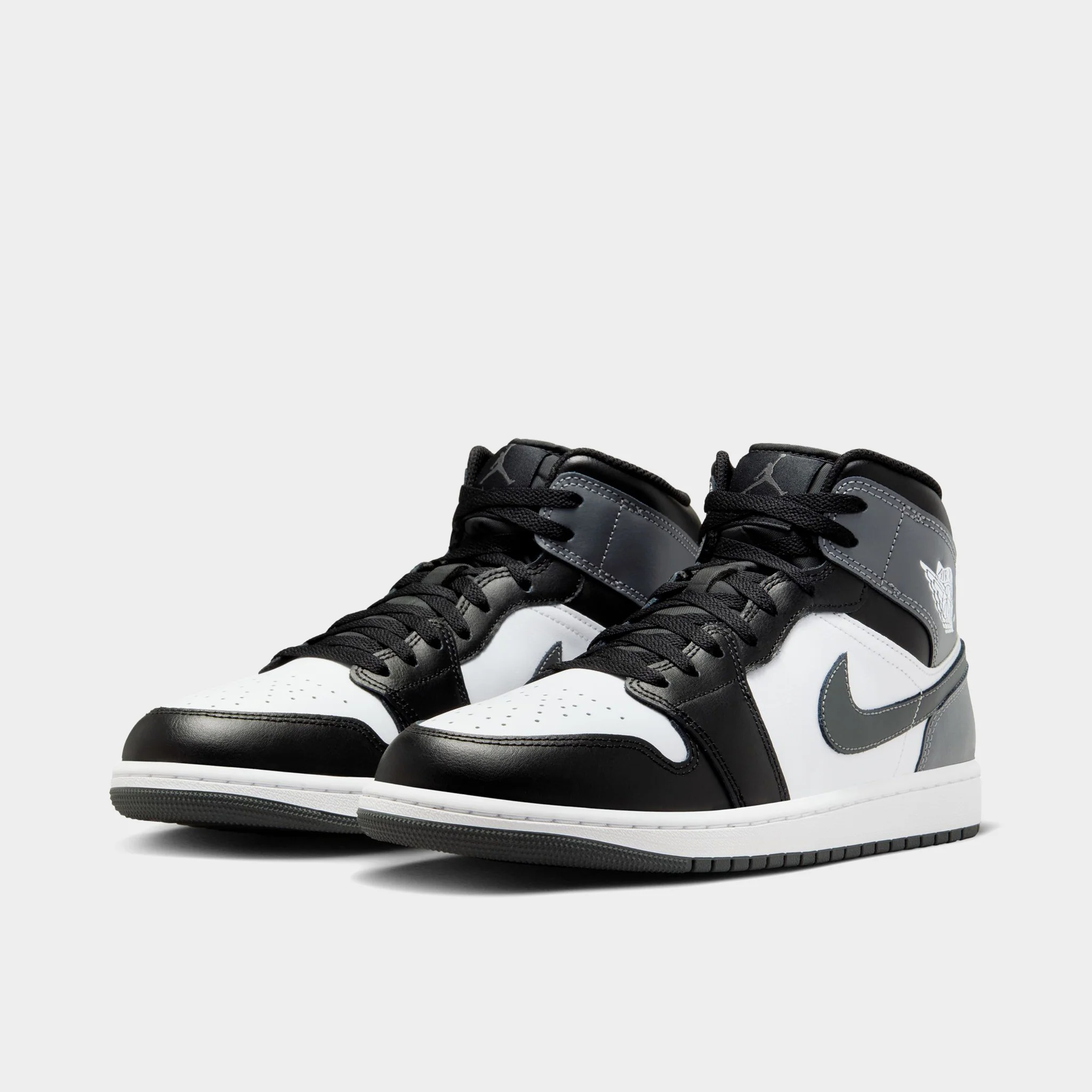 Jordan 1 Mid Black / Iron Grey - White