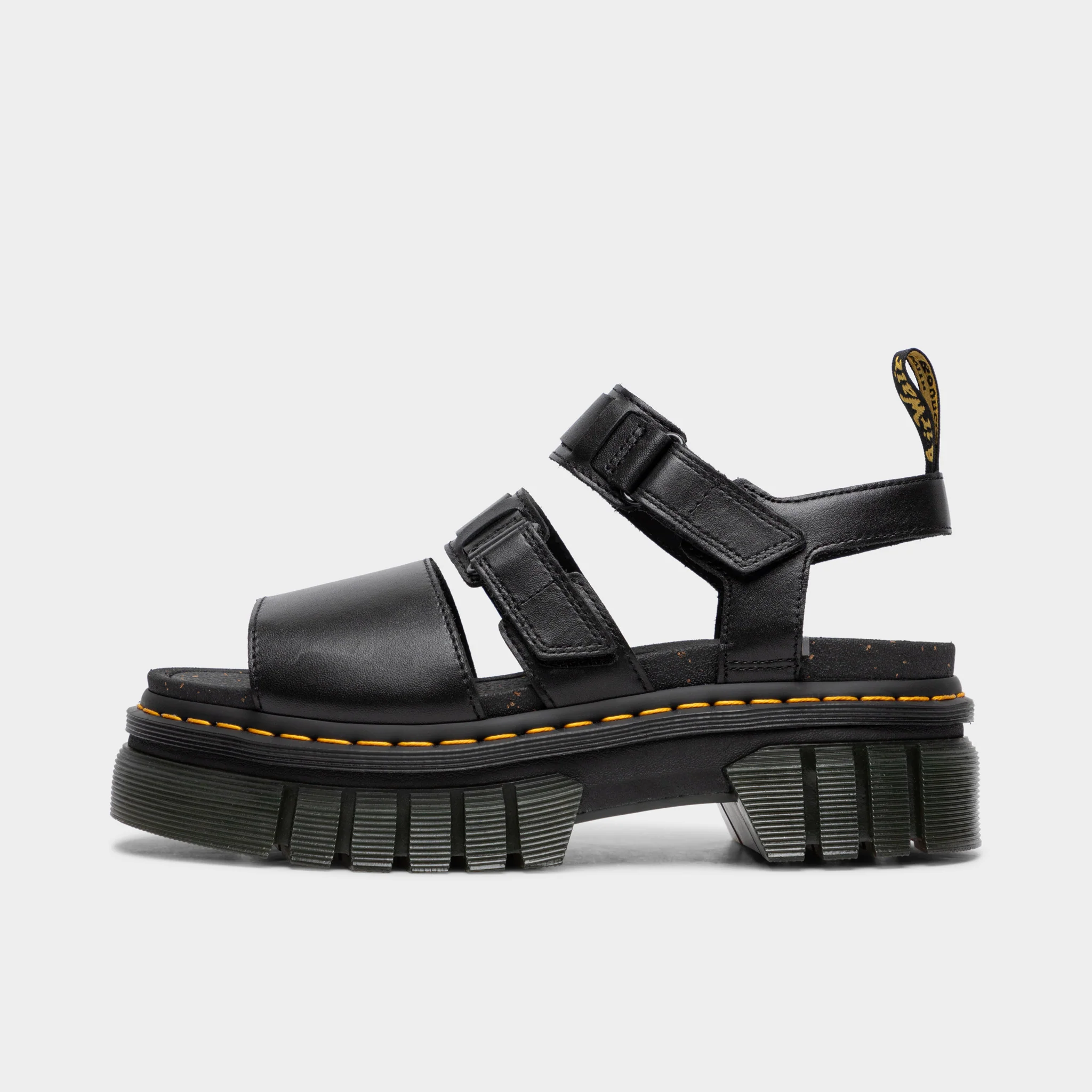 Dr. Martens Women's Ricki Nappa Lux 3-Strap Sandal / Black