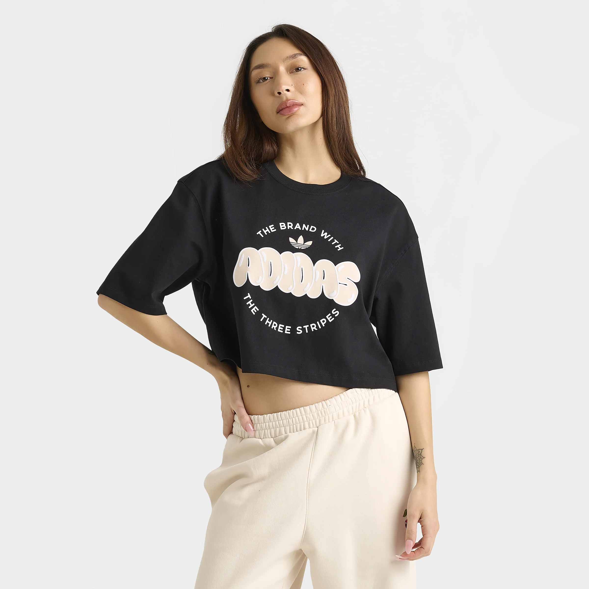 adidas Women's Essentials Crop Tee / Black