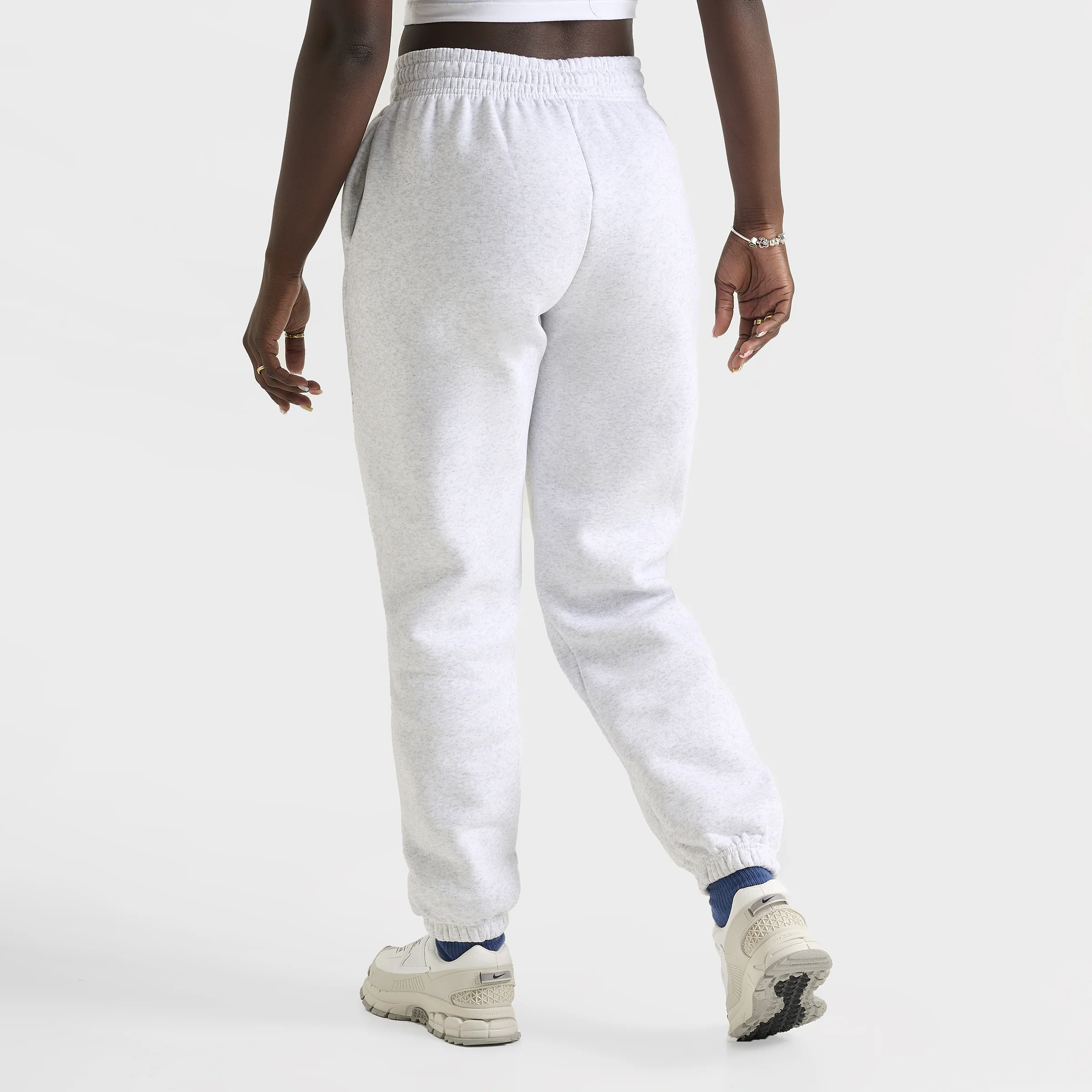 Nike Sportswear Women's Phoenix Fleece High-Rise Oversized Pants Birch Heather / Deep Royal Blue