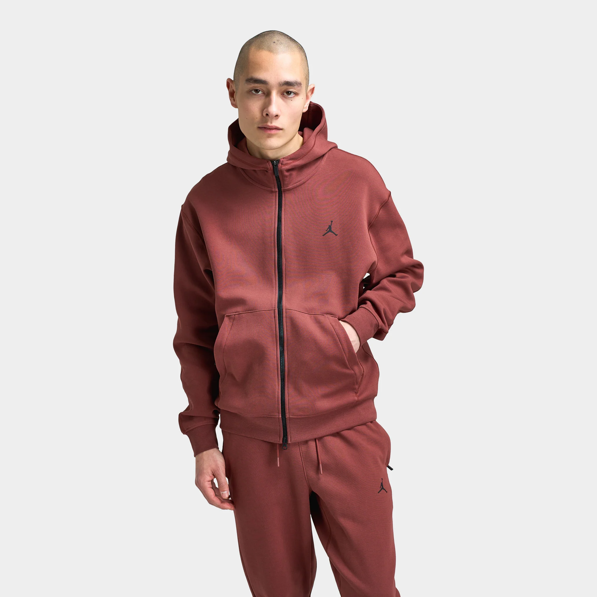 Jordan Sport Hoop Fleece Dri-FIT Full Zip Hoodie Dark Pony / Black