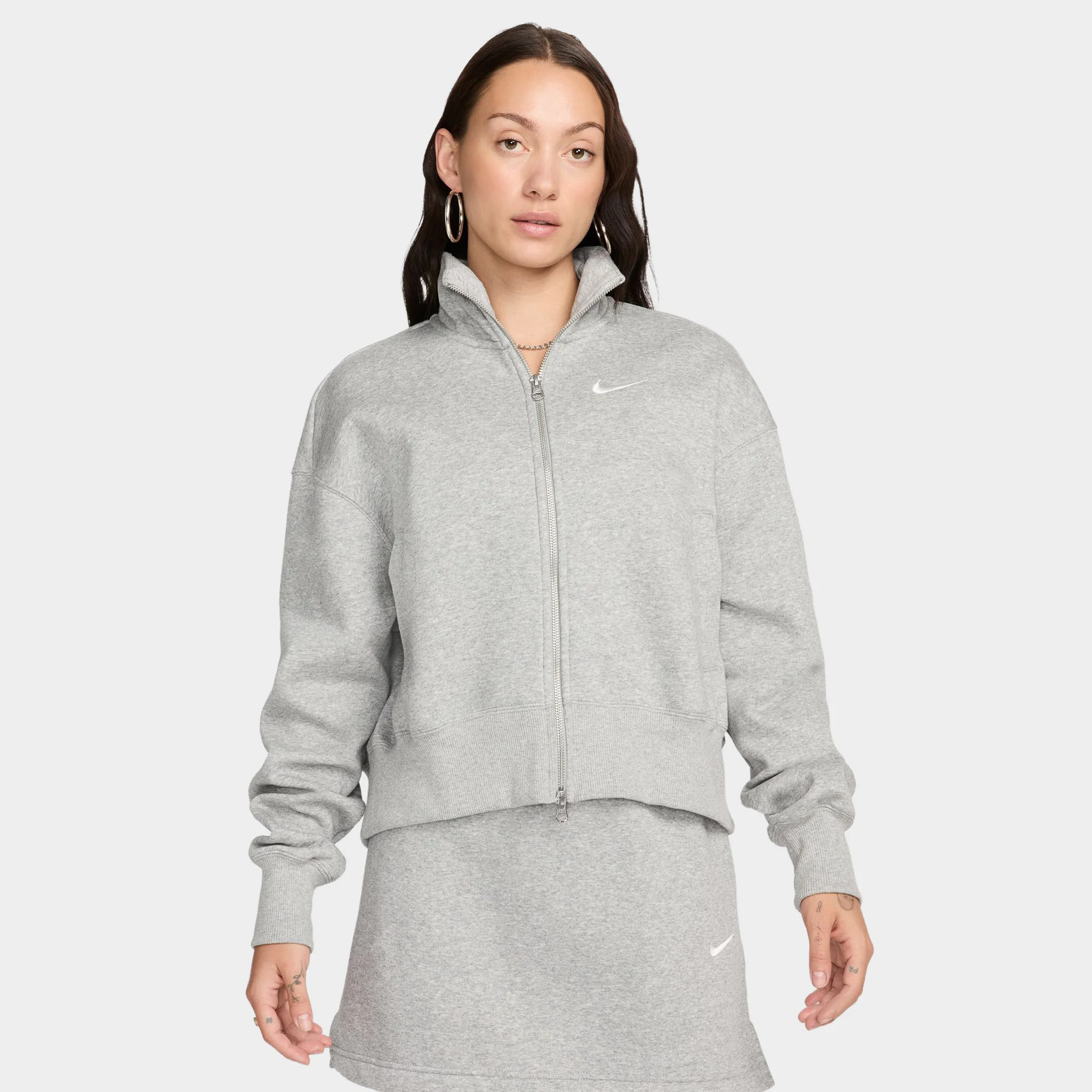 Nike Sportswear Women's Oversized Track Jacket Dark Grey Heather / Sail