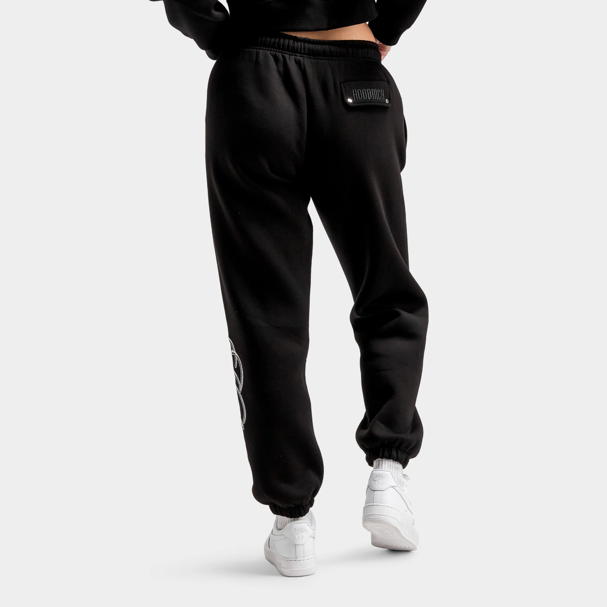 Hoodrich Women's OG Figure Logo Joggers Black / White - Stormy Weather