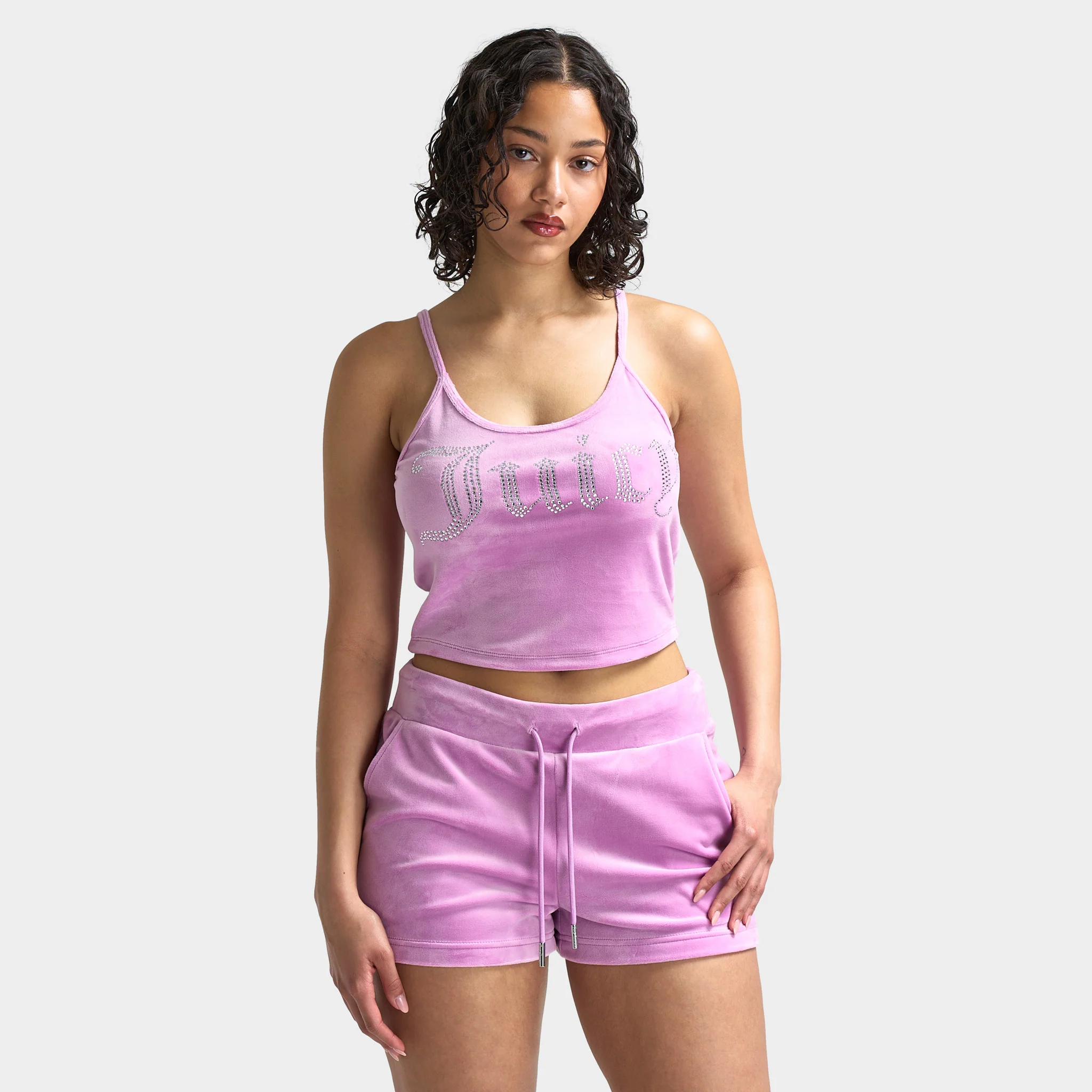 Juicy Couture Women's Fitted Cropped Tank / Violet Tulle