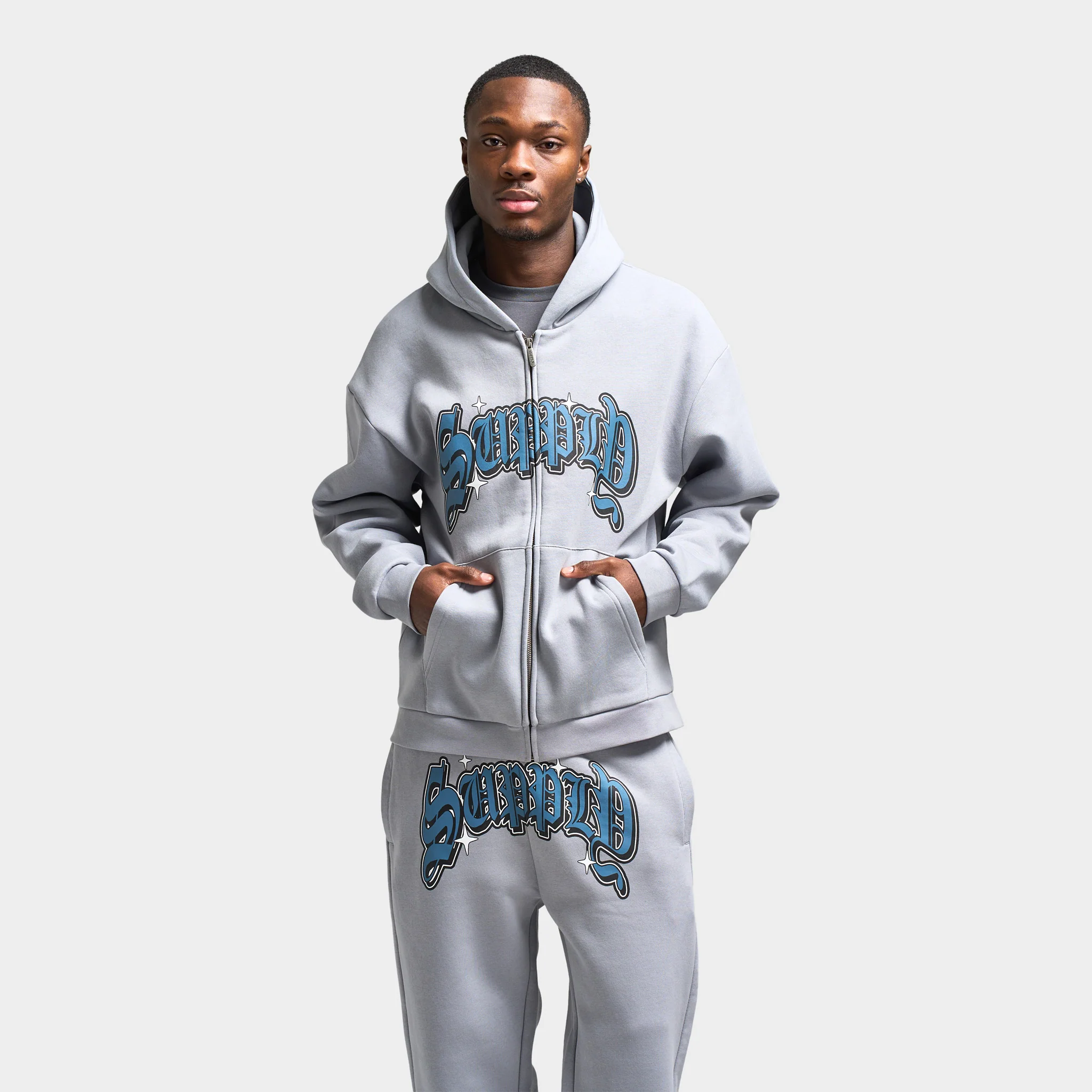 Supply & Demand Brandon Full Zip Hoodie / Grey